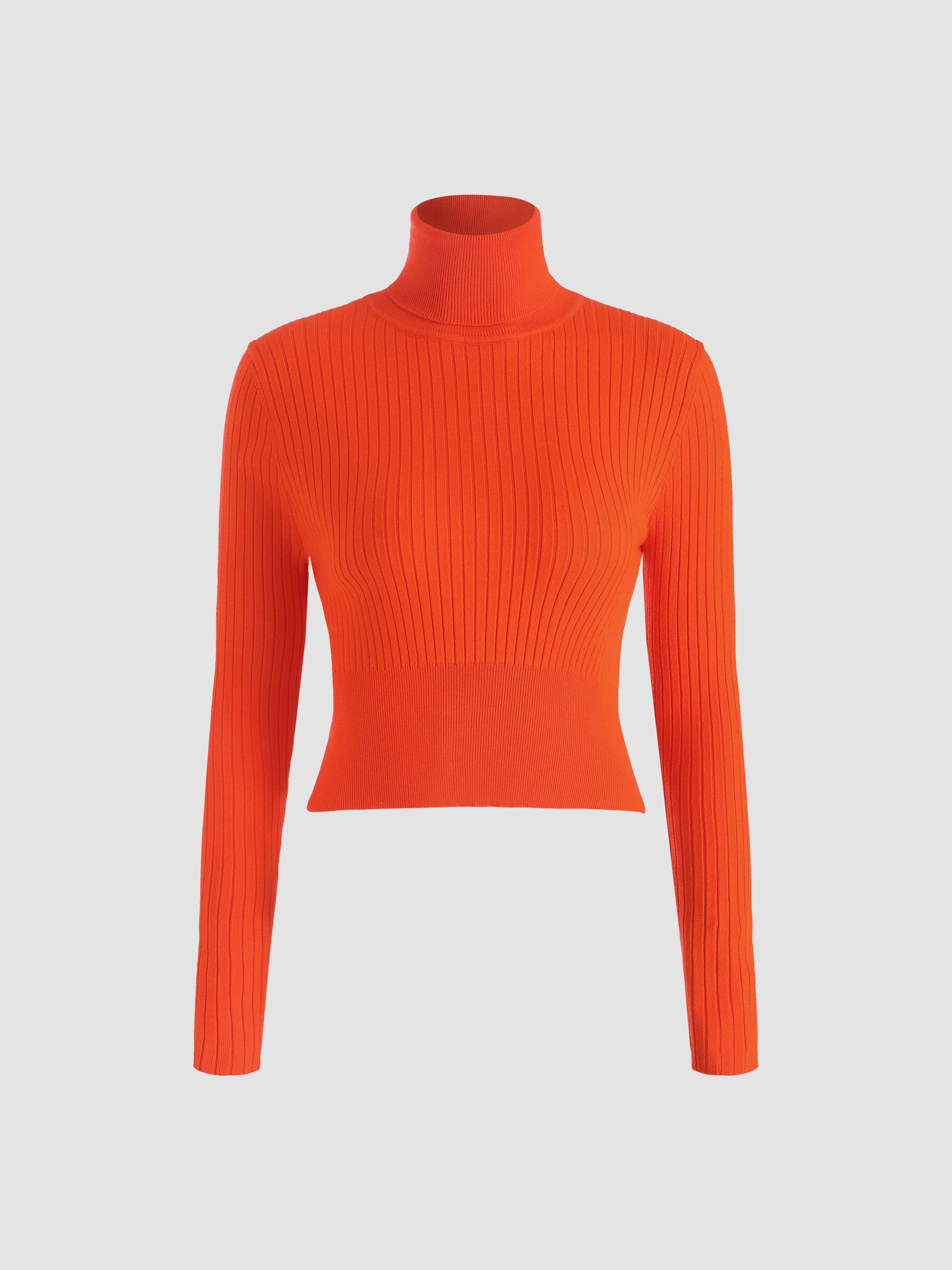 Turtleneck Solid Sweater - Cider