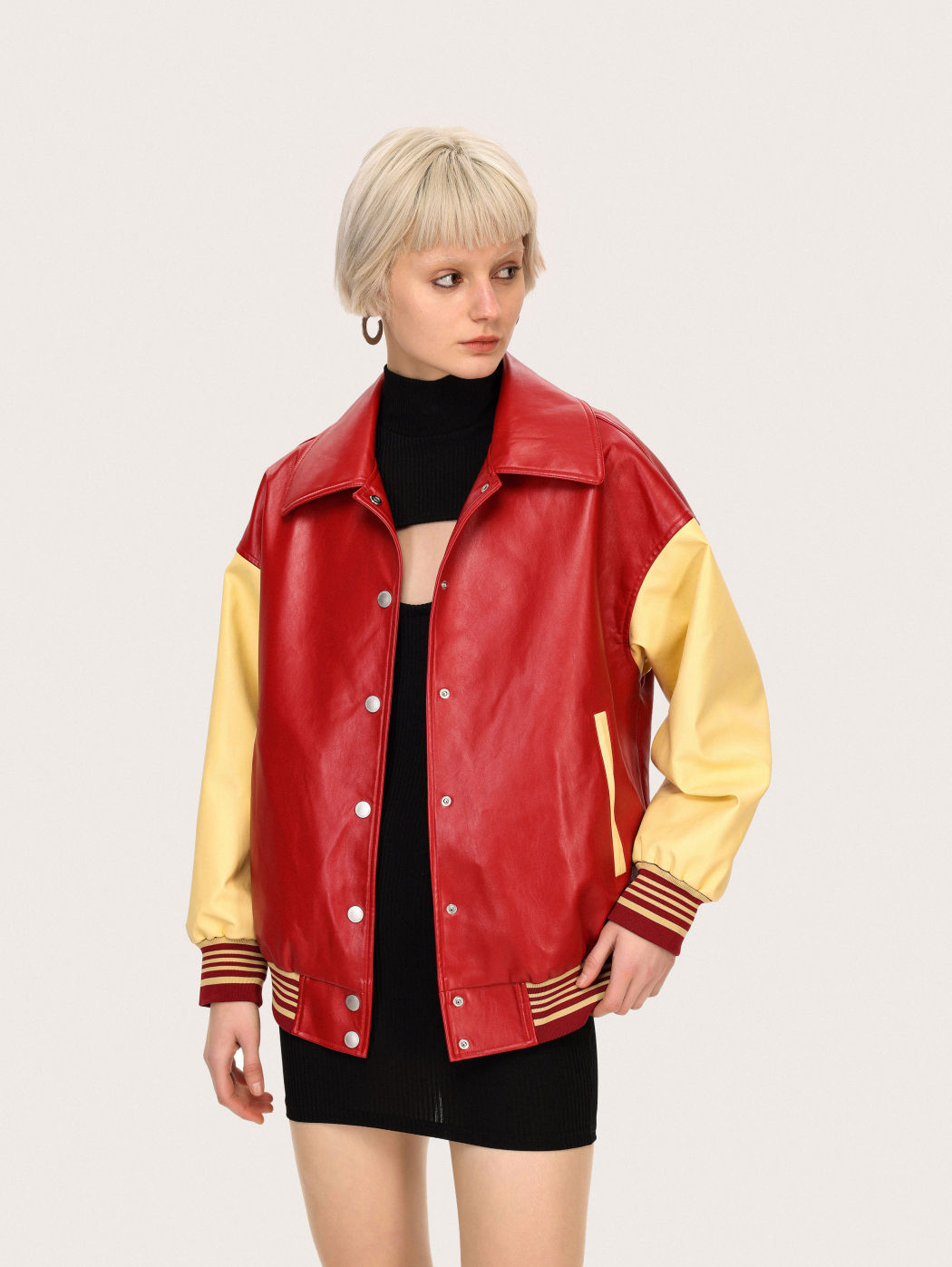 Don't Care Varsity-Lederjacke