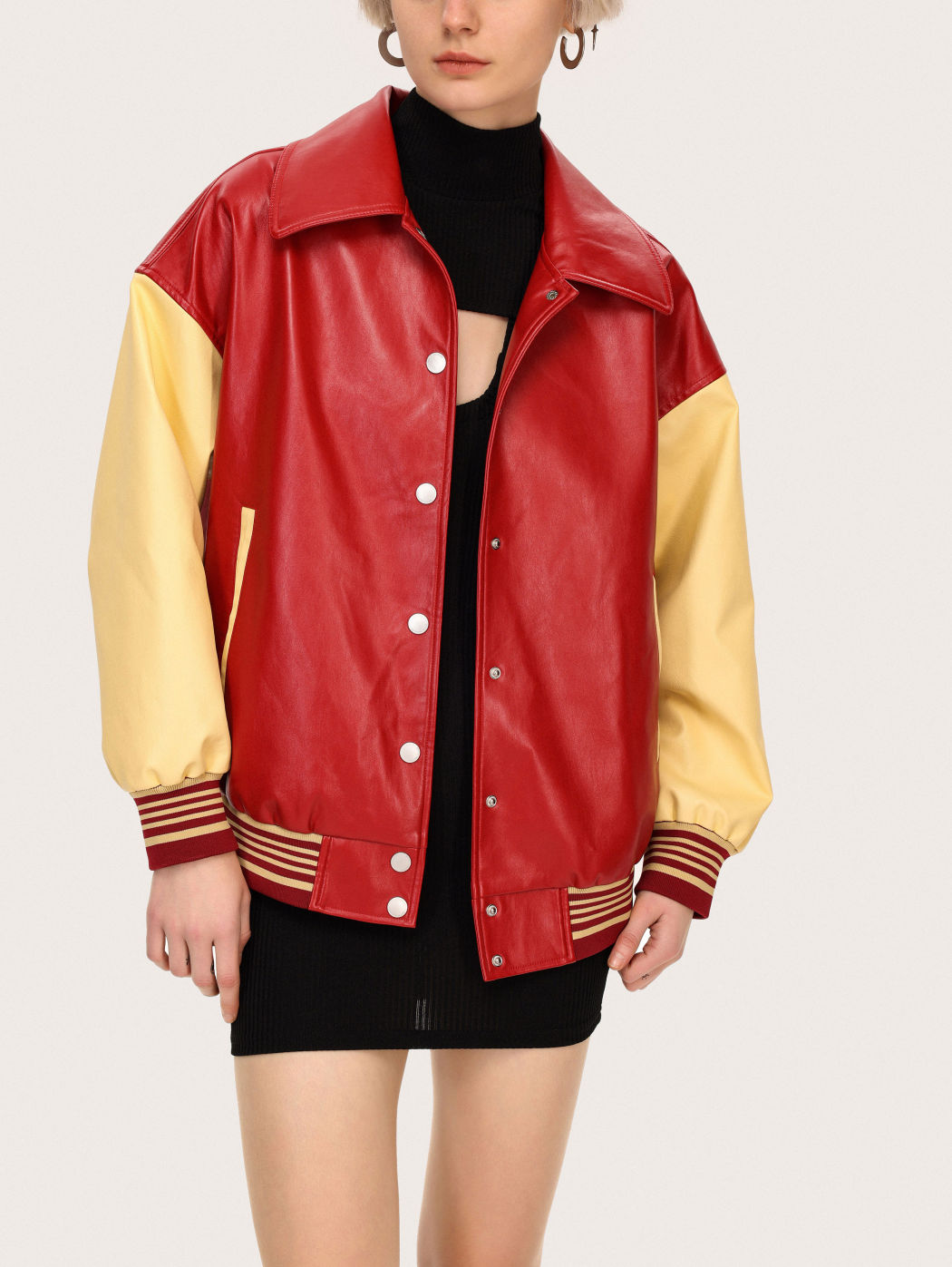 Don't Care Varsity-Lederjacke