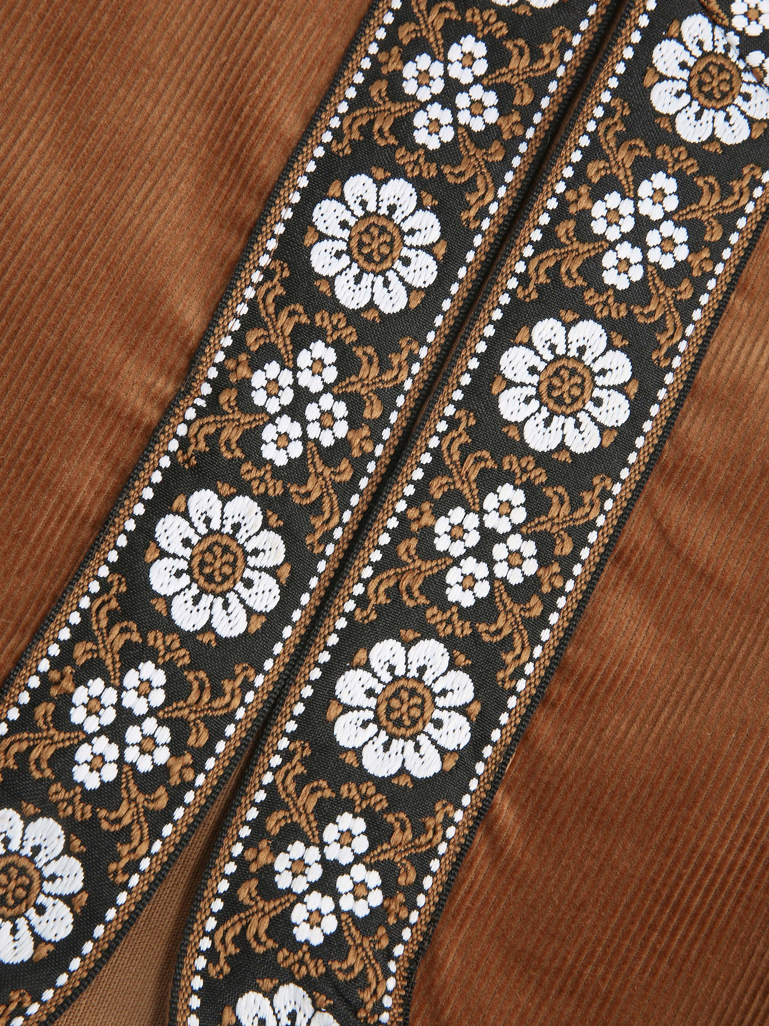 トップス 22FW cord embroidery vest Women Embroidered Floral Vest Y2k Cottagecore Sleeveless Bow