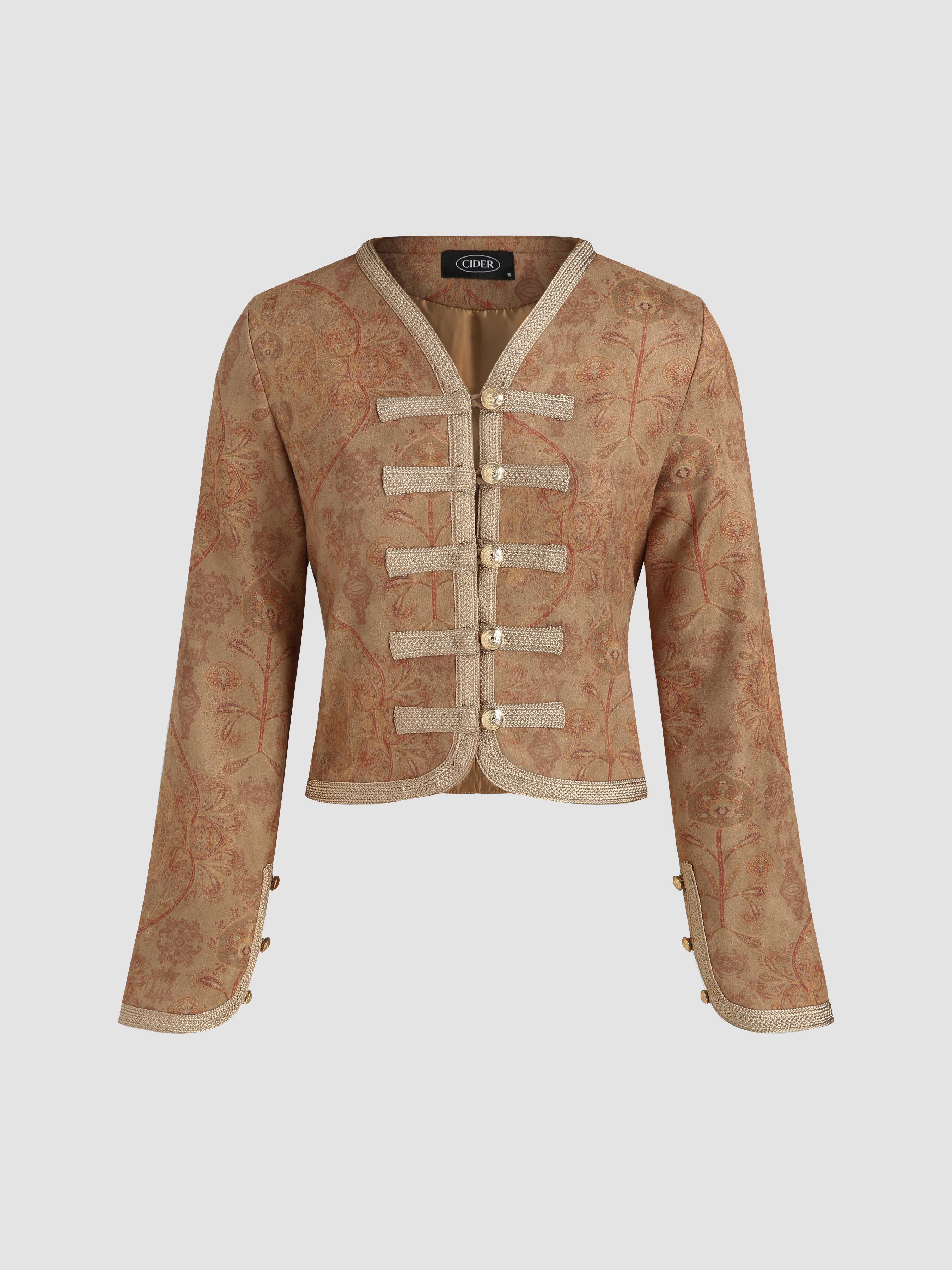 Floral Pattern Knot Jacket