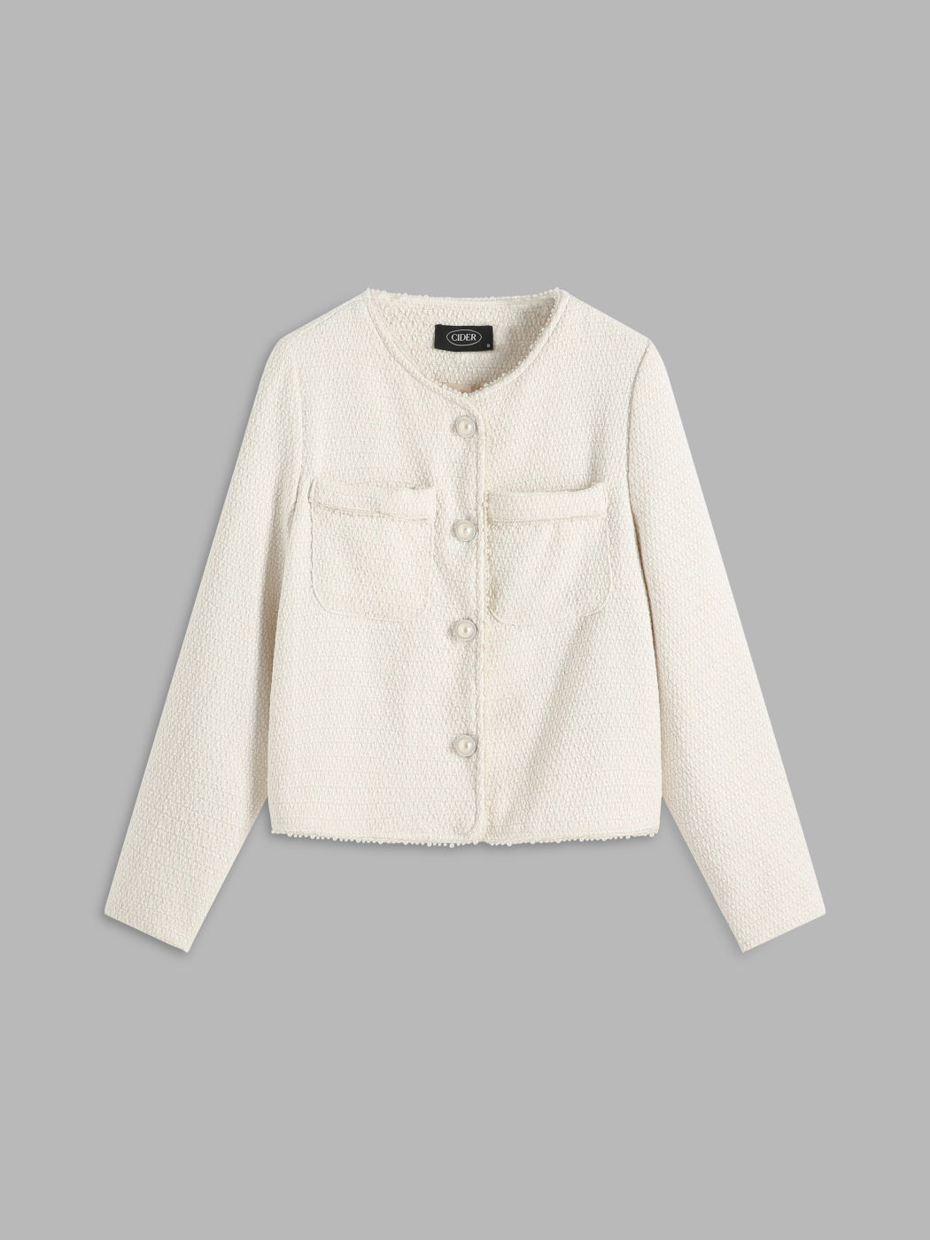 Tweed-Jacke mit Knöpfen