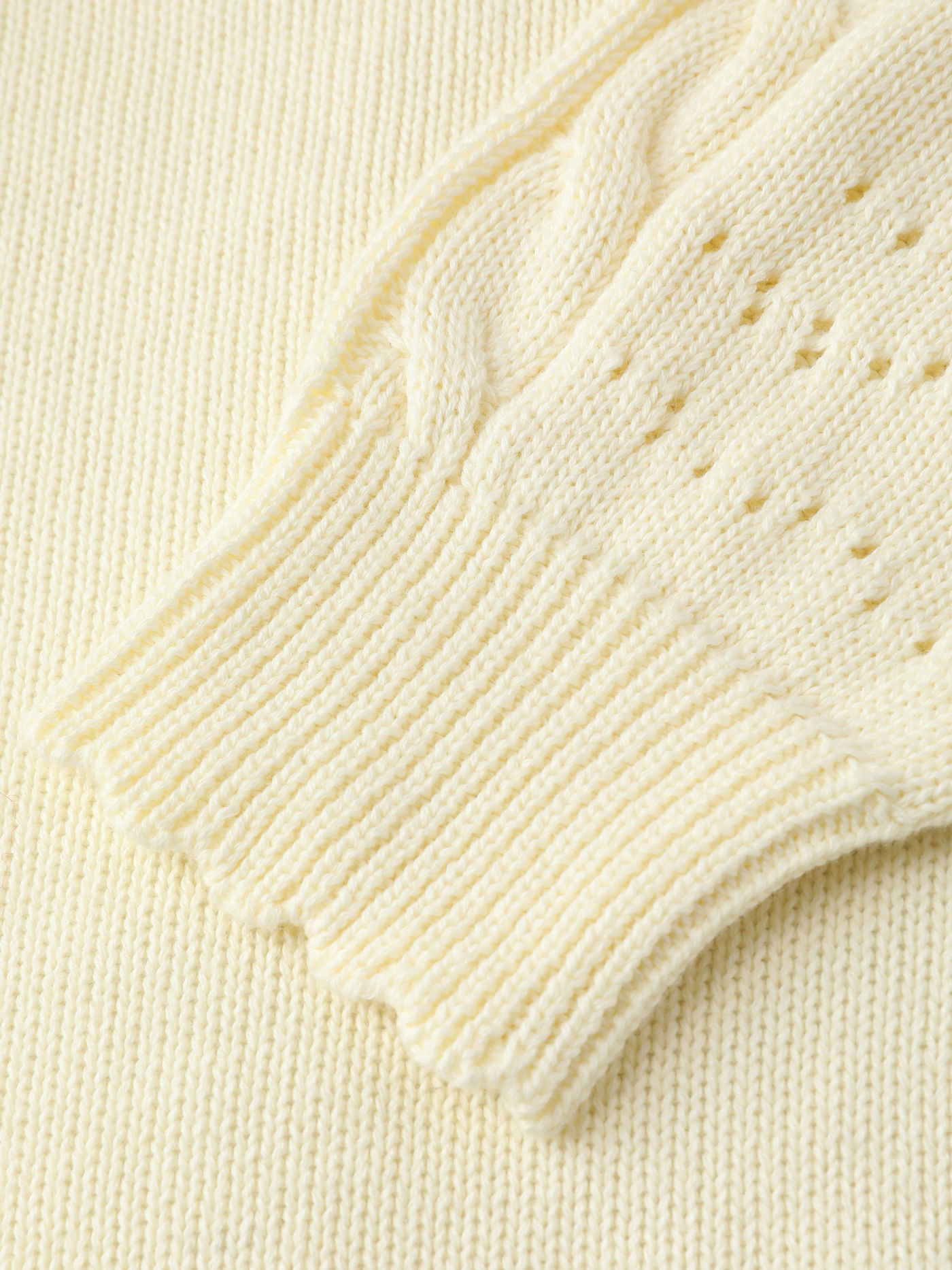 Beige Schleifen vorne Strickjacke