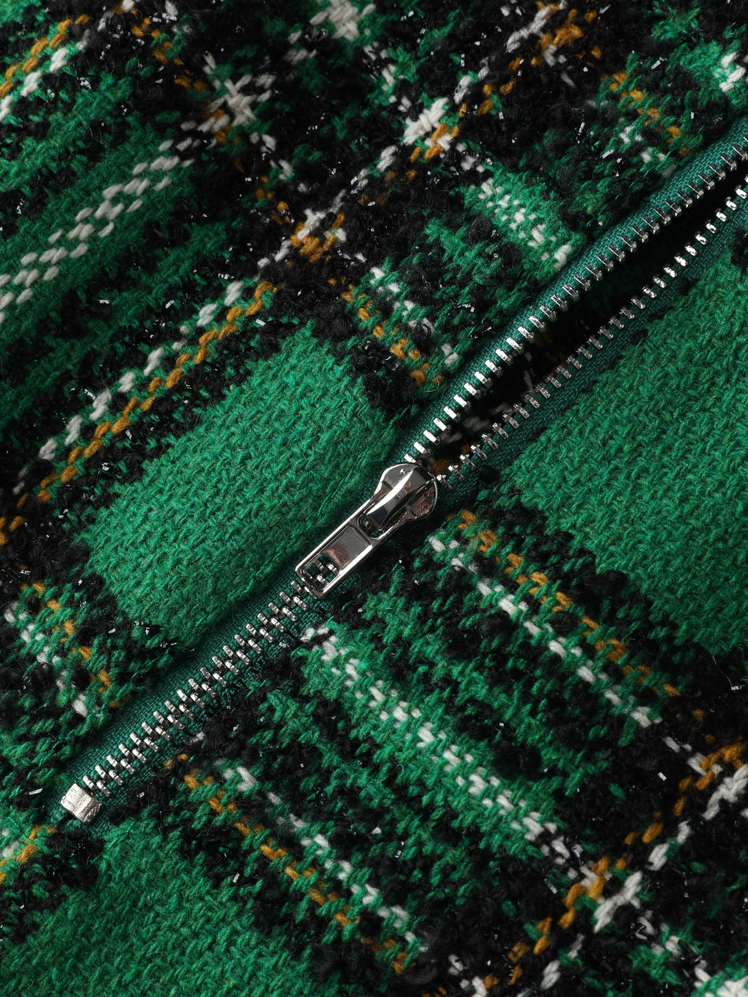 Tweed Plaid Overall Dress