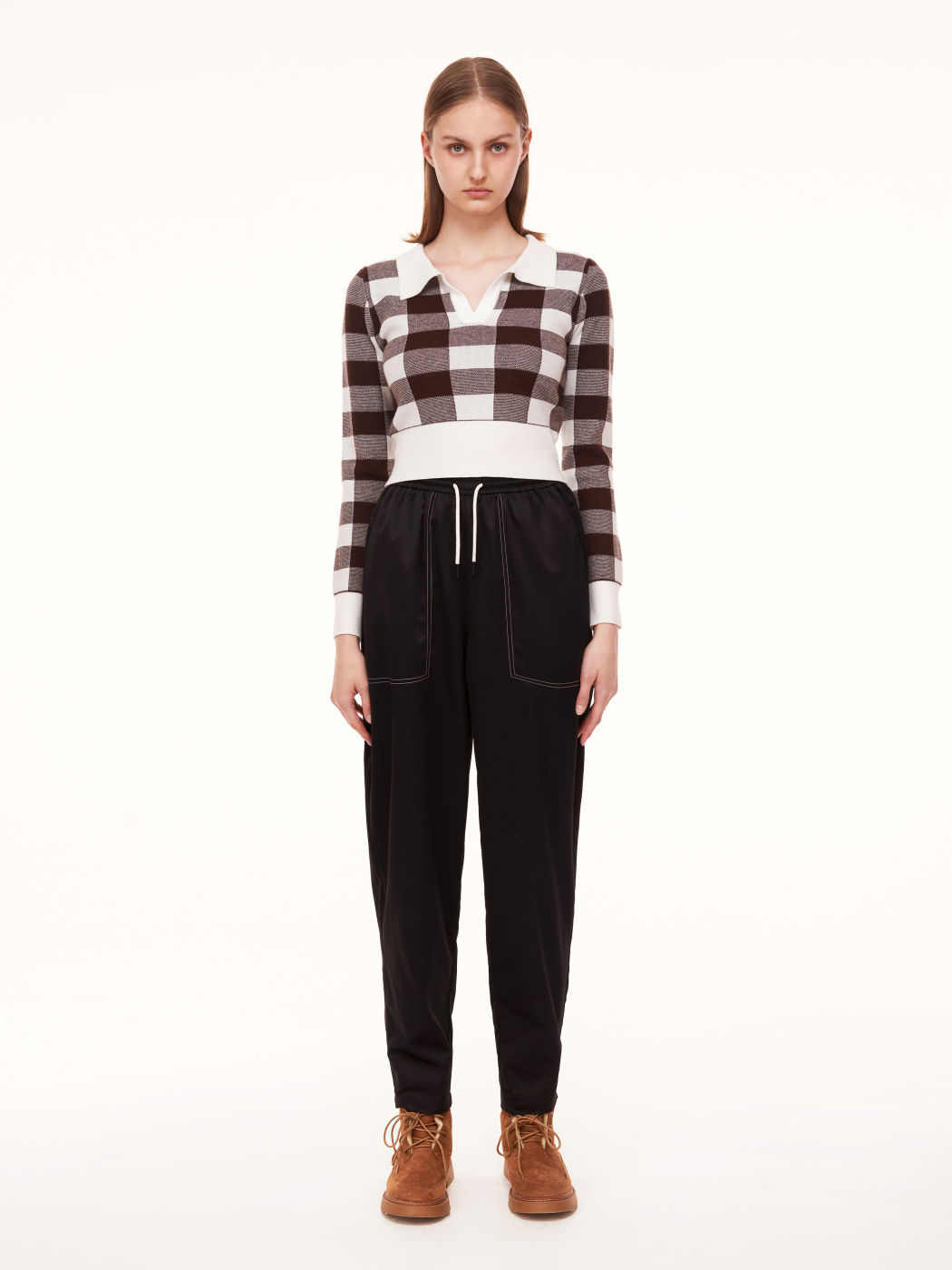 Drawstring Elastic Trousers