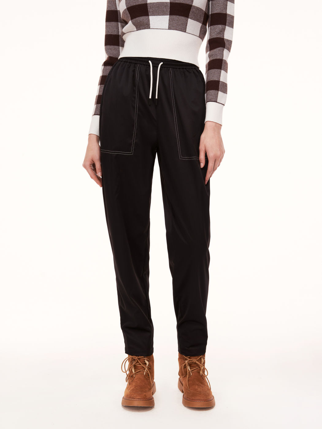 Drawstring Elastic Trousers