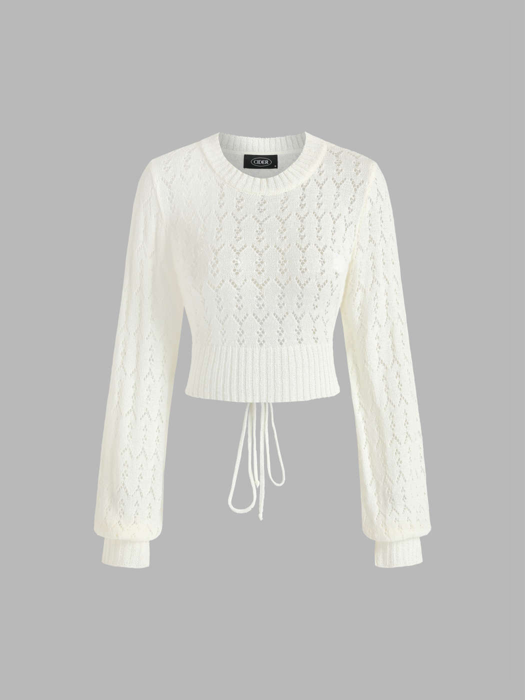 Hollow Out Tie Back Sweater For Daily Casual Date