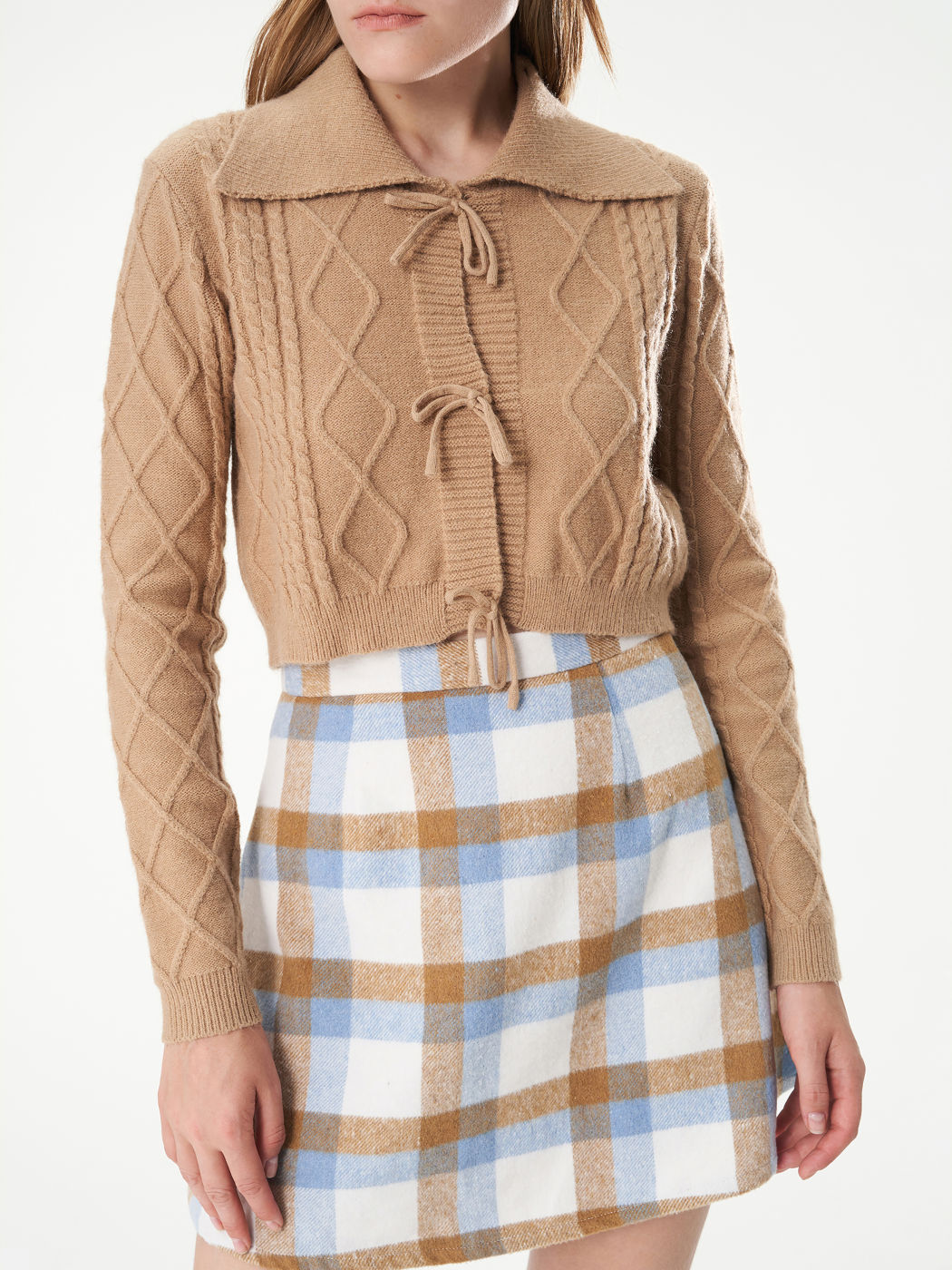 Texture Bow Front Cardigan