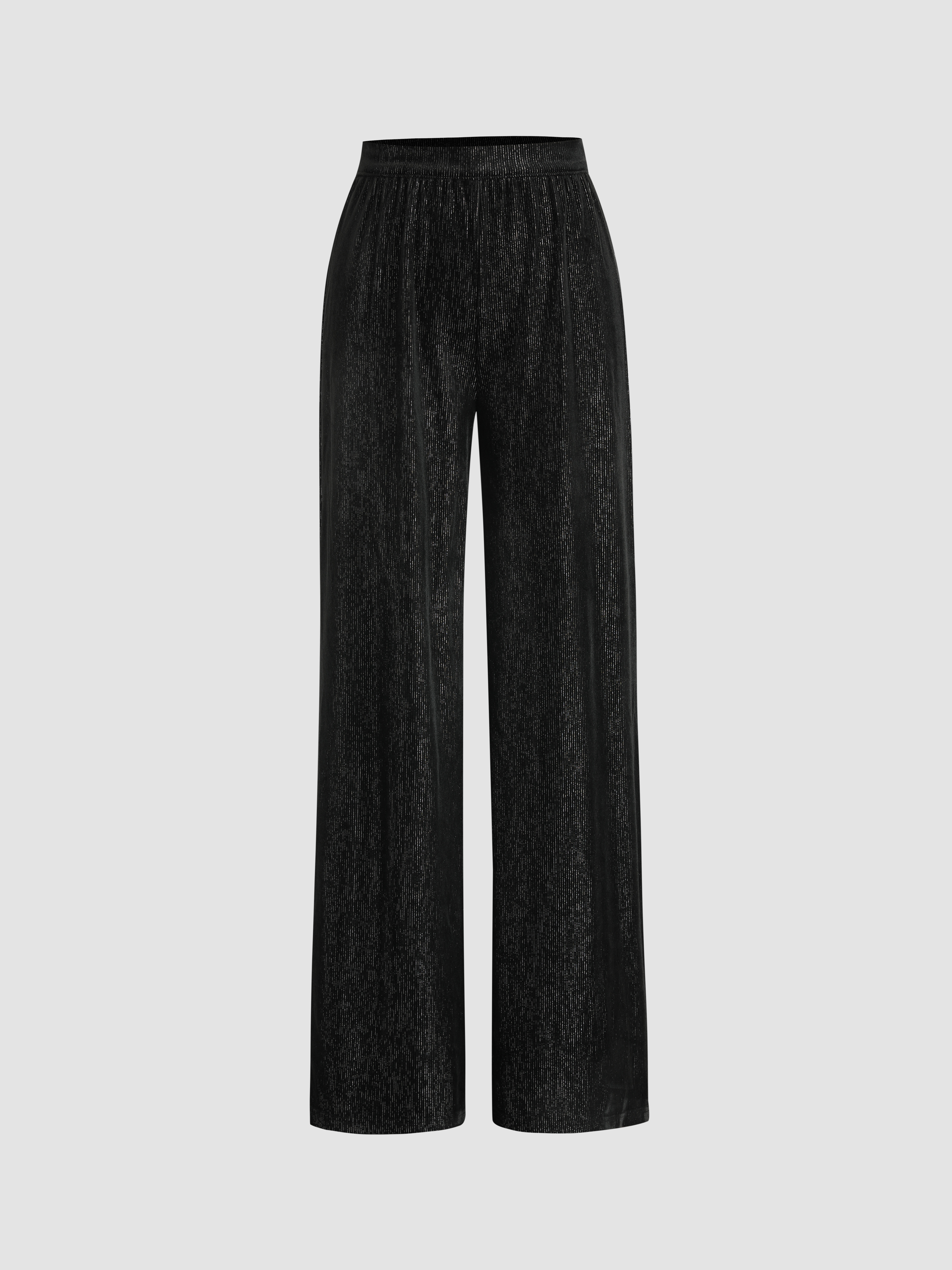 Solid Straight Leg Trousers - Cider