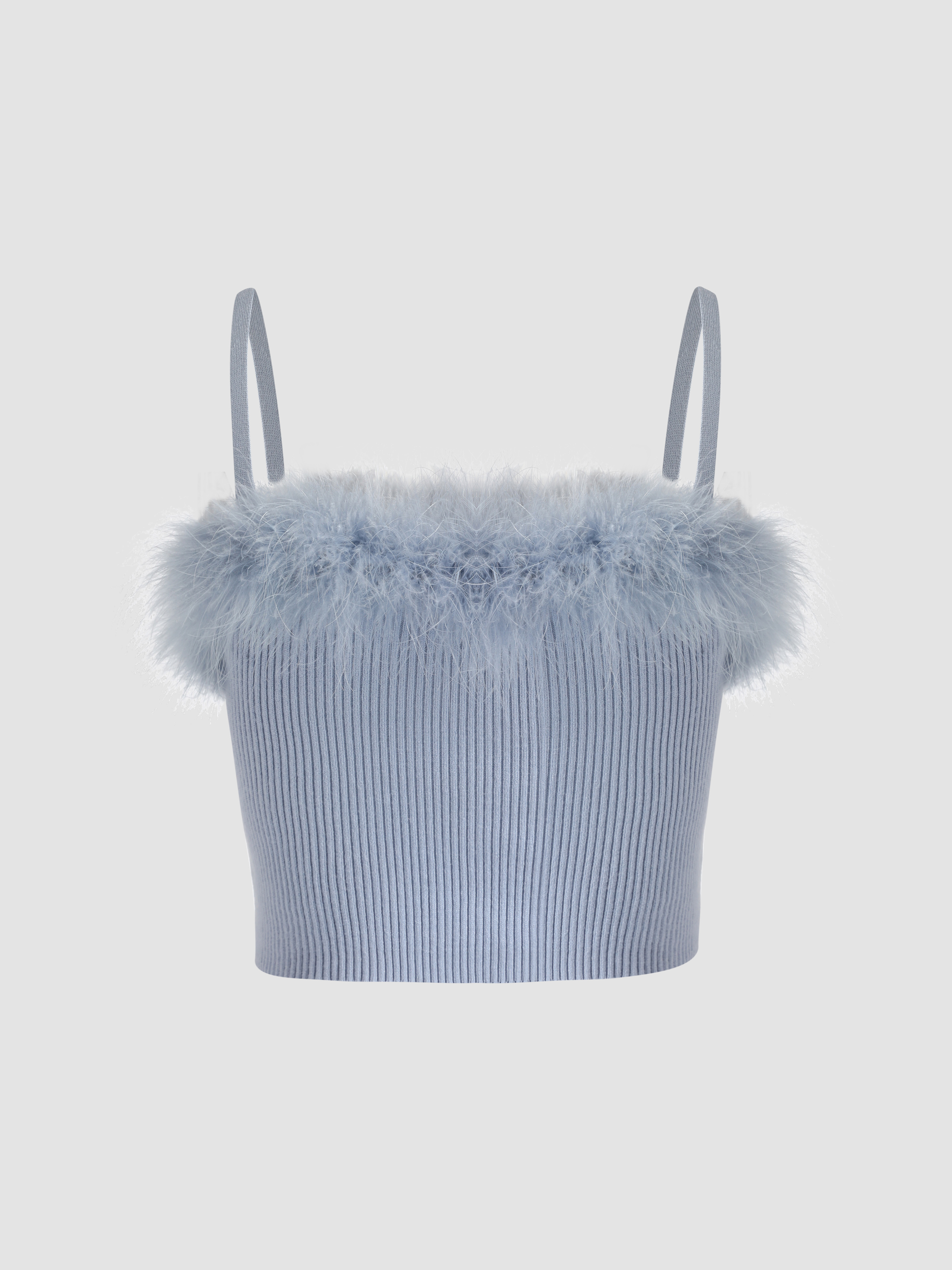 Faux Fur Knit Top - Cider