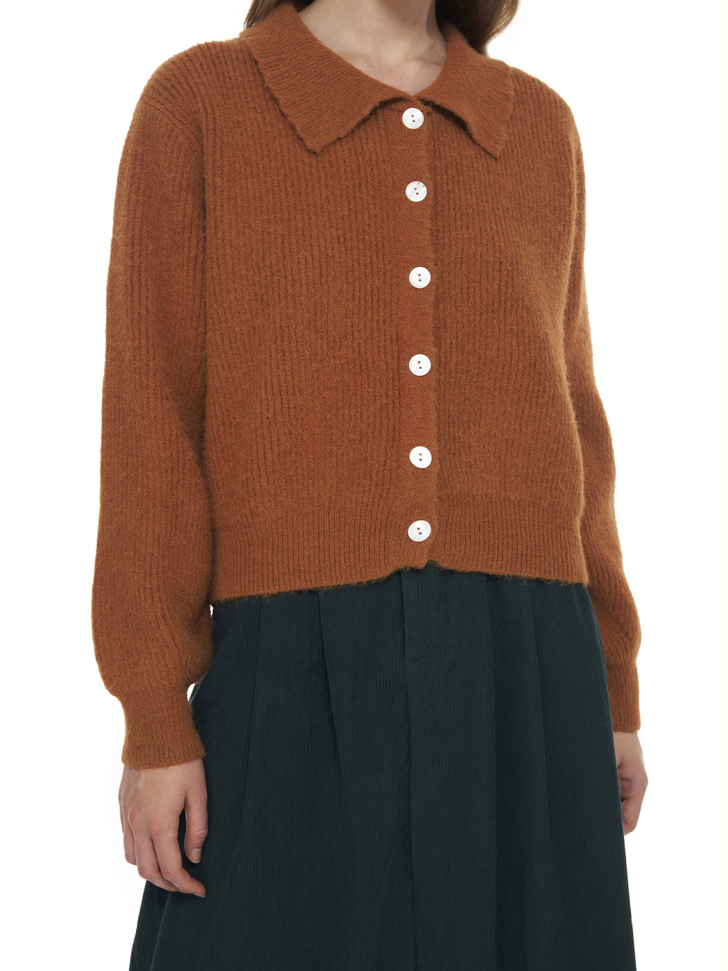 Wool Button Up Cardigan 