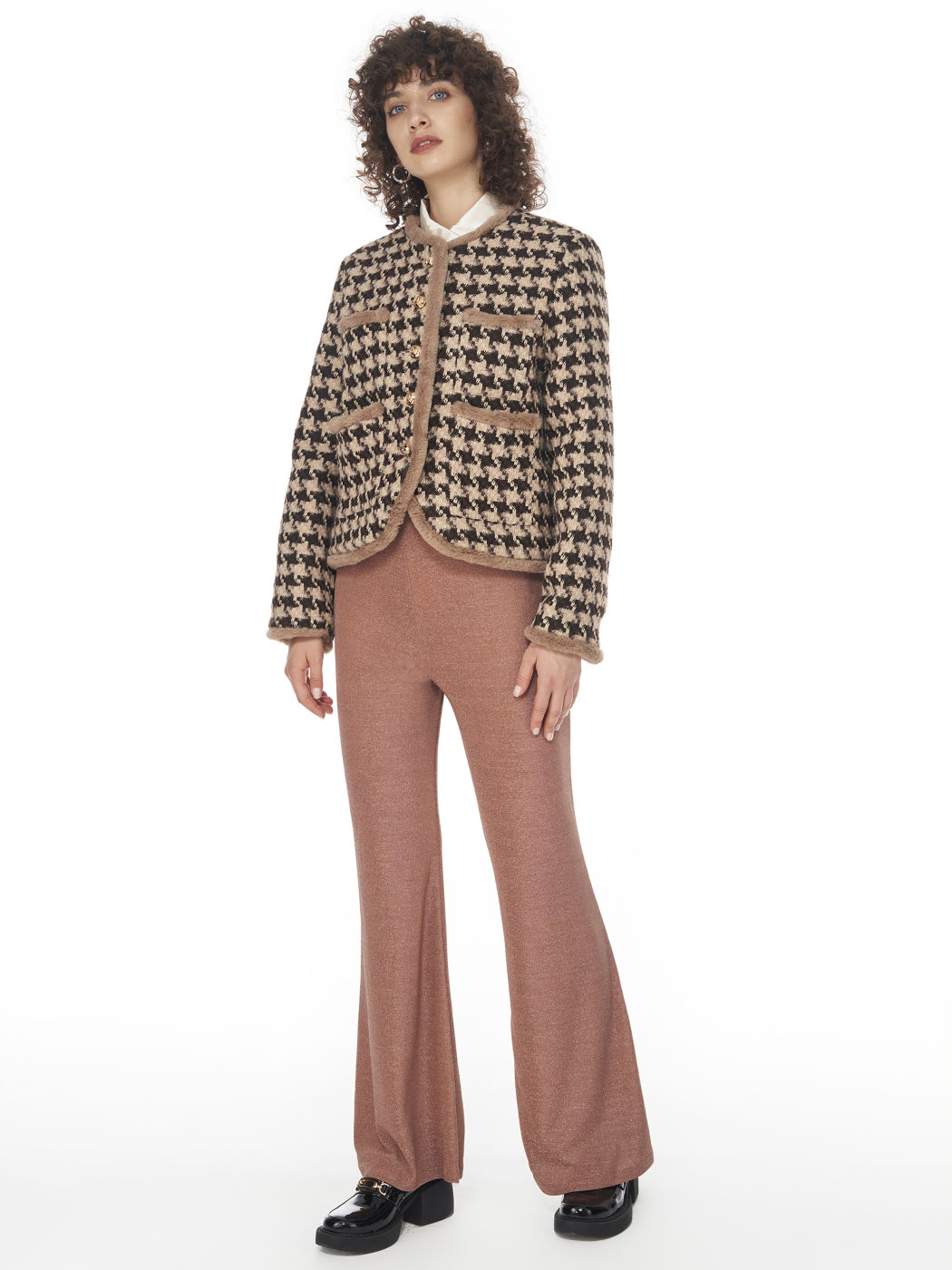 Glitter Flared Trousers