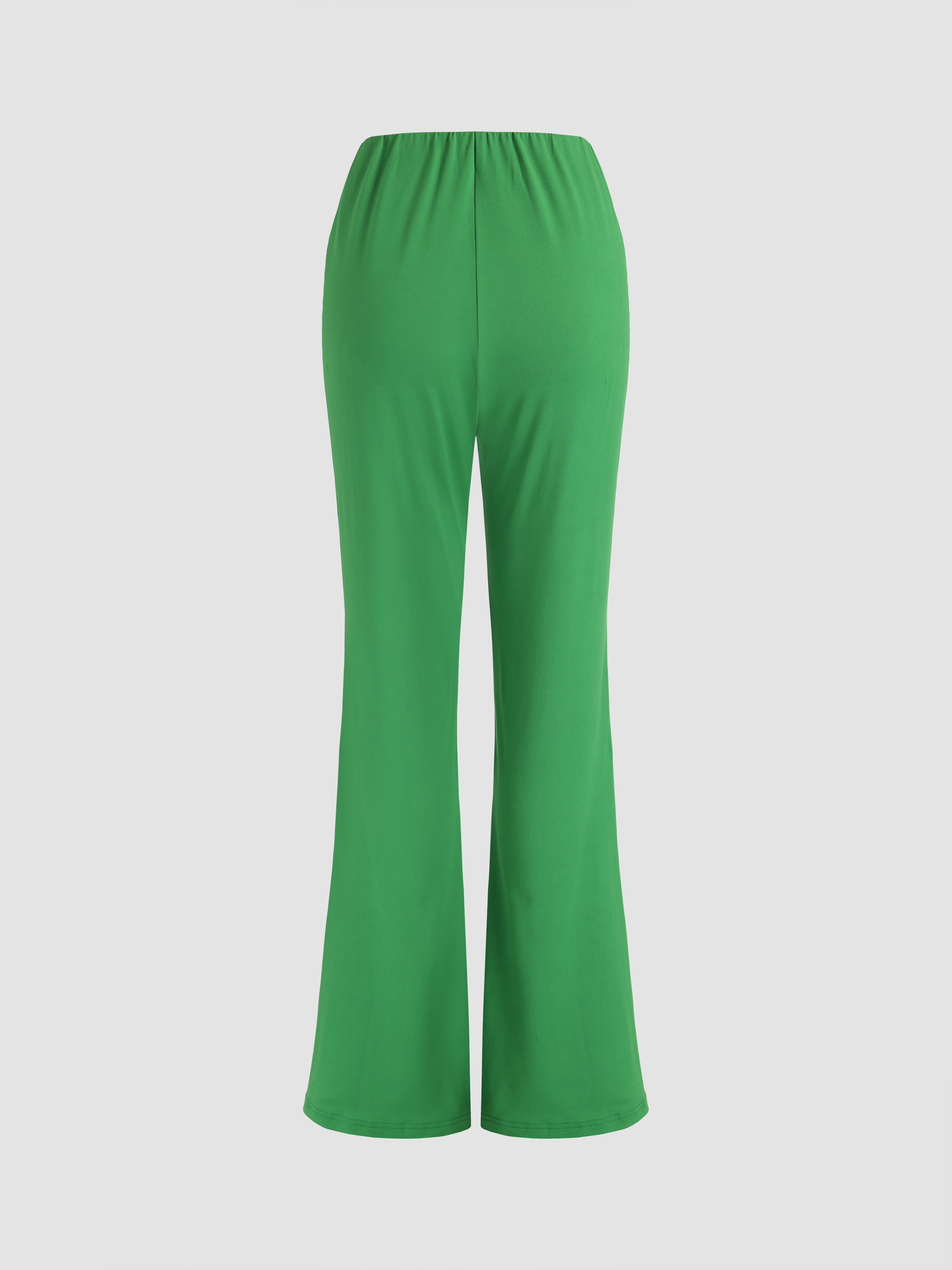 Green High-Rise Trousers - Straight Leg Pants - Office Chic - Lulus
