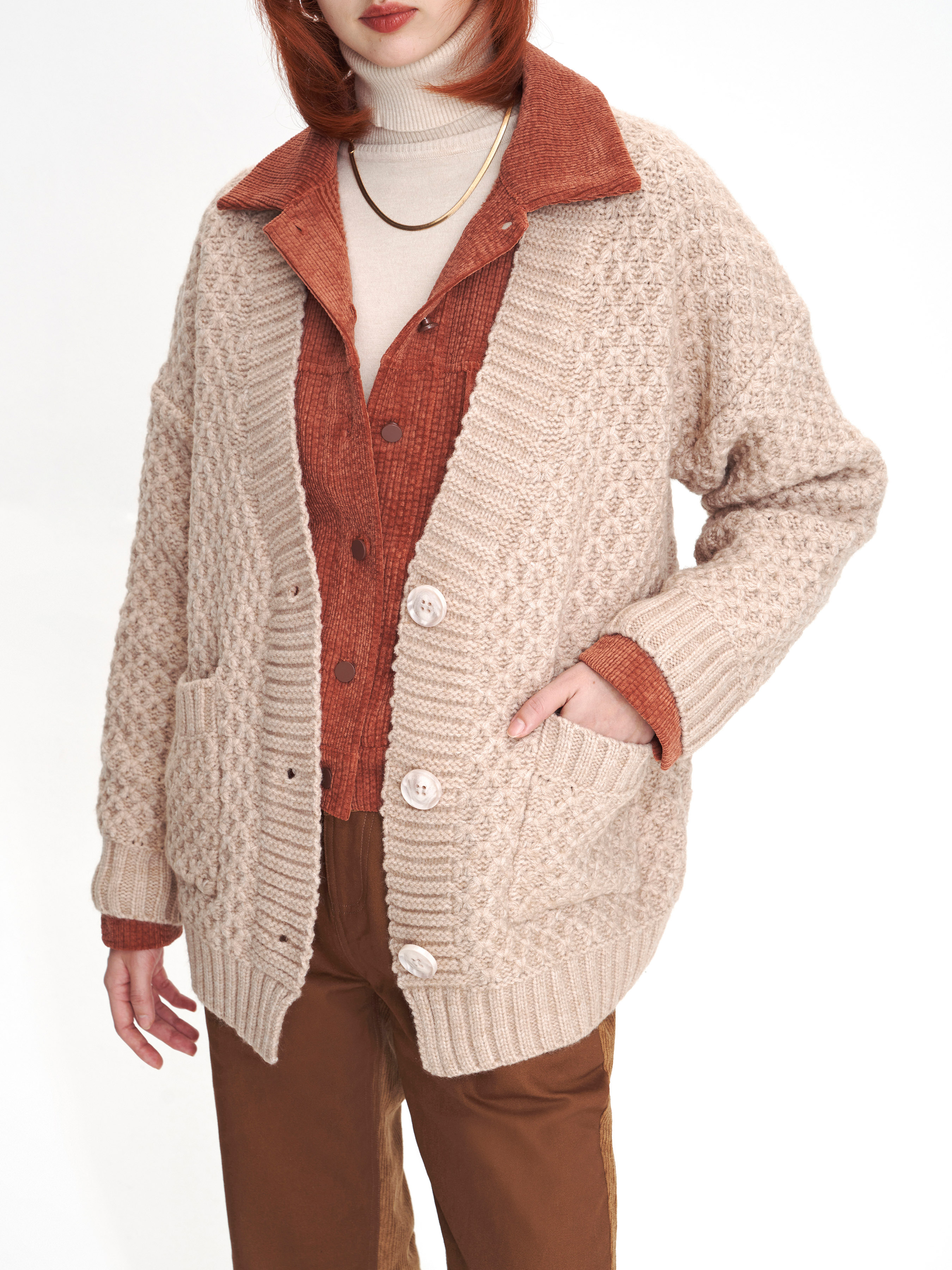 Daily Texture Cardigan Cider