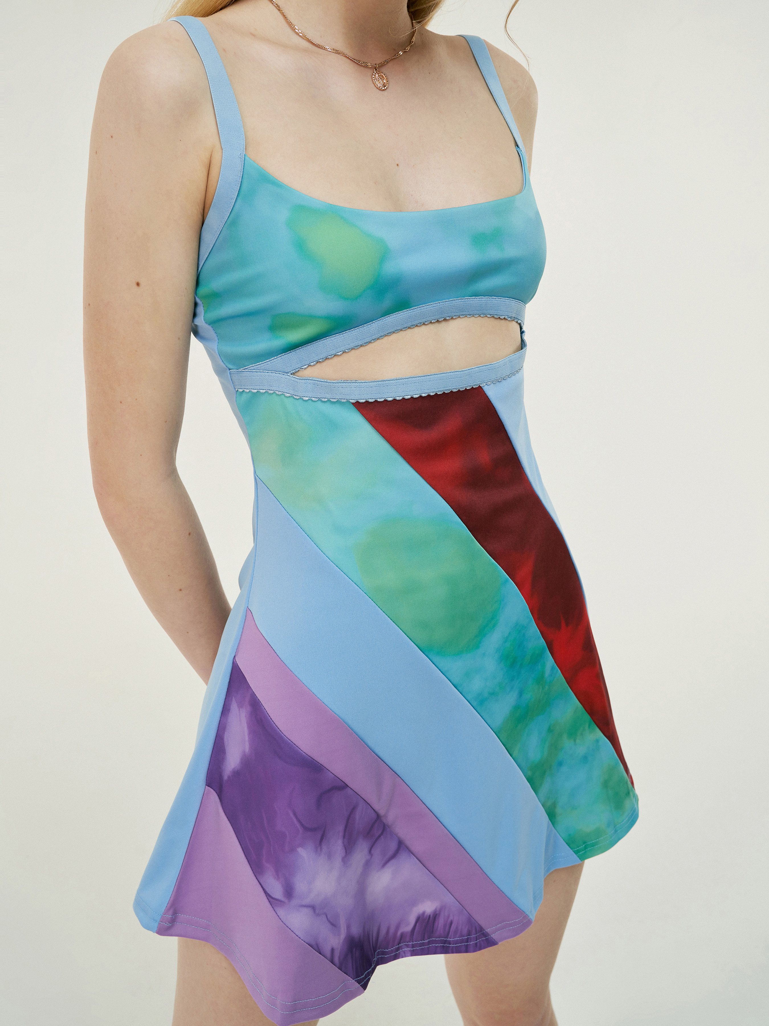 13 going on 30 Multicolor Cut-out Dress ...