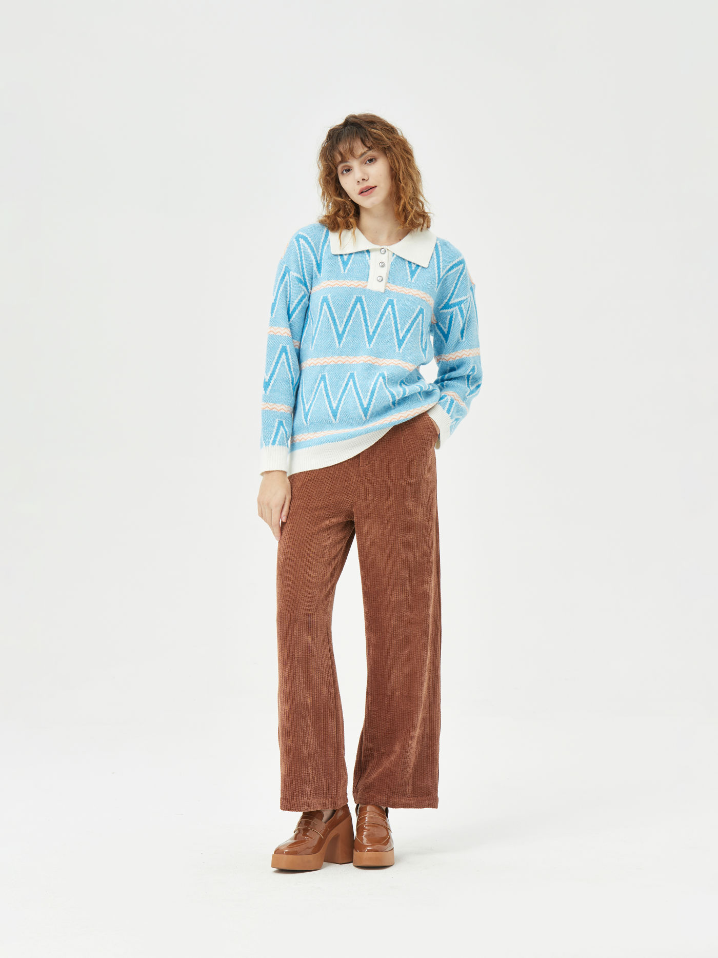 Wavy Collar Sweater