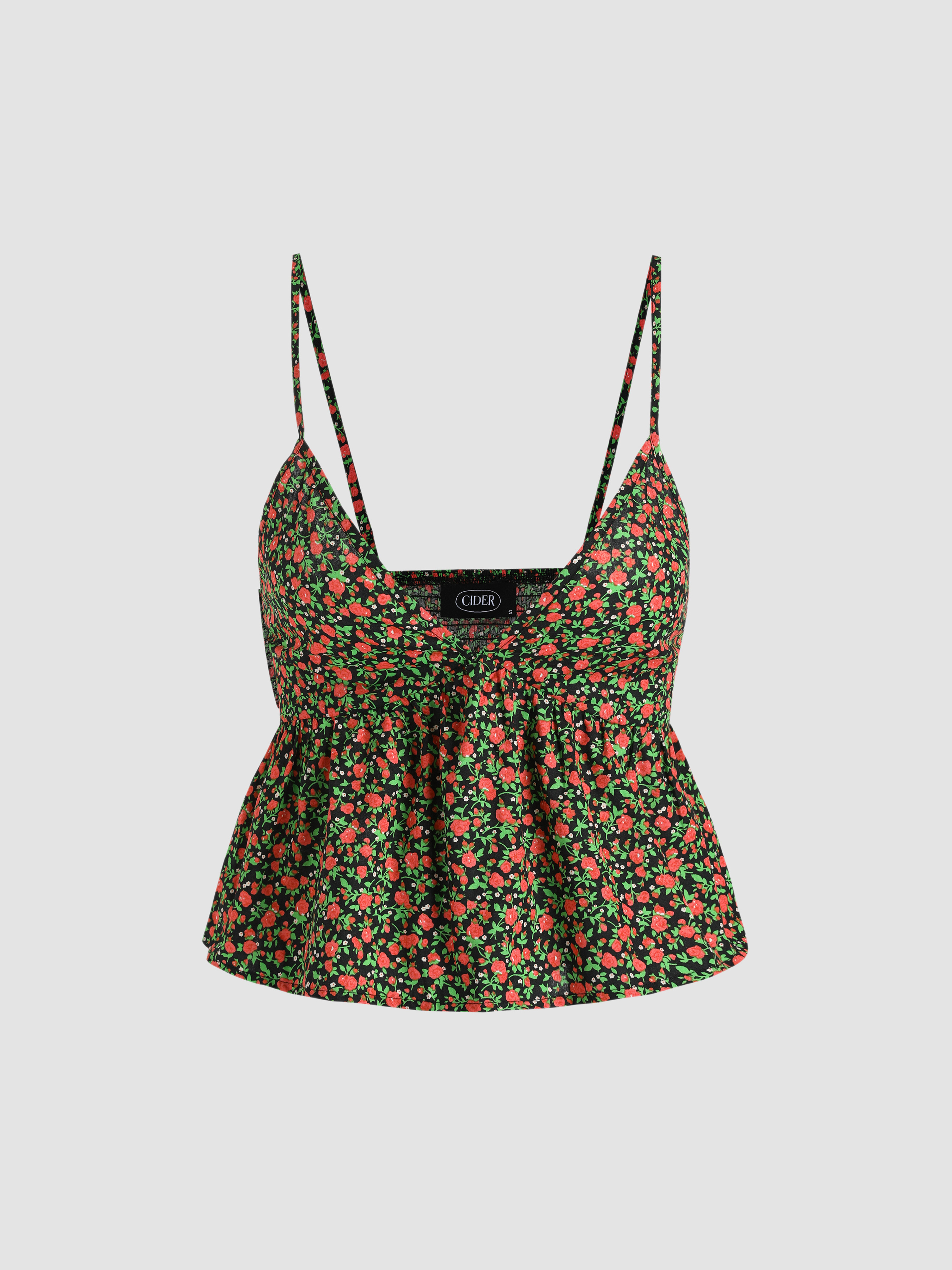 Free To Bloom Flowy Cropped Tank - Cider