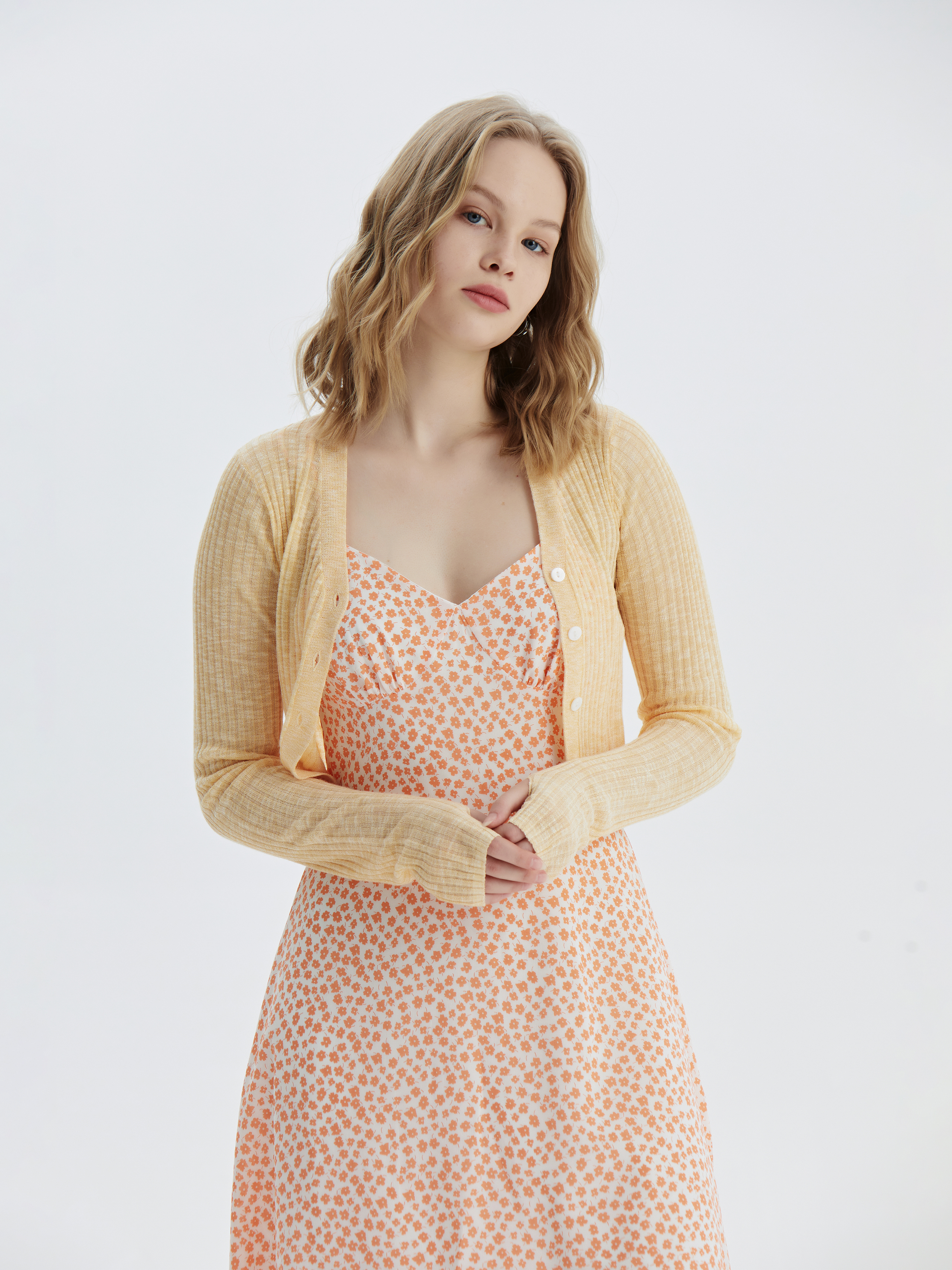 Orange Floral Cami Dress