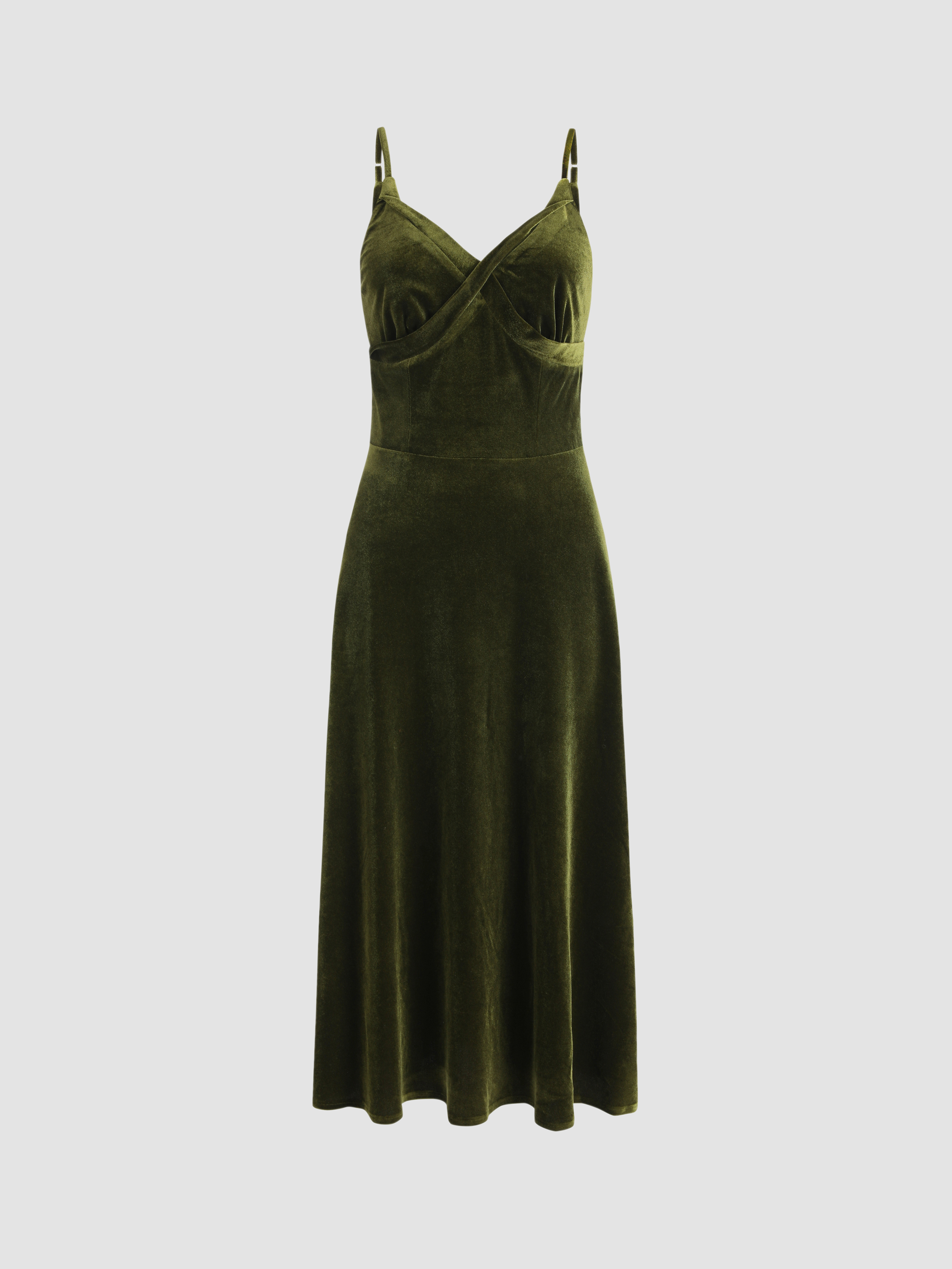 Solid Velvet Maxi Dress Cider
