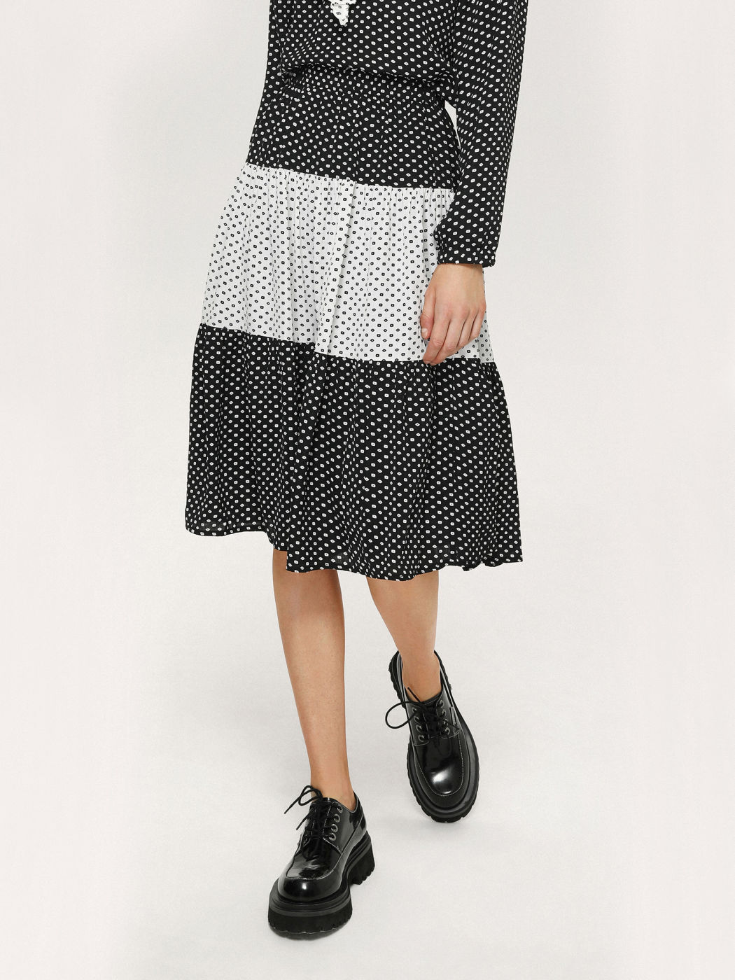 Polka Dot Midi Skirt