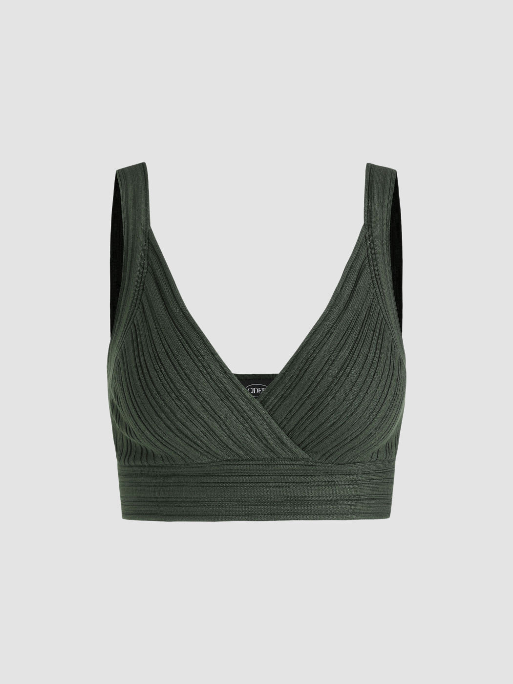 Solids Korsett-Tanktop aus Rippstrick