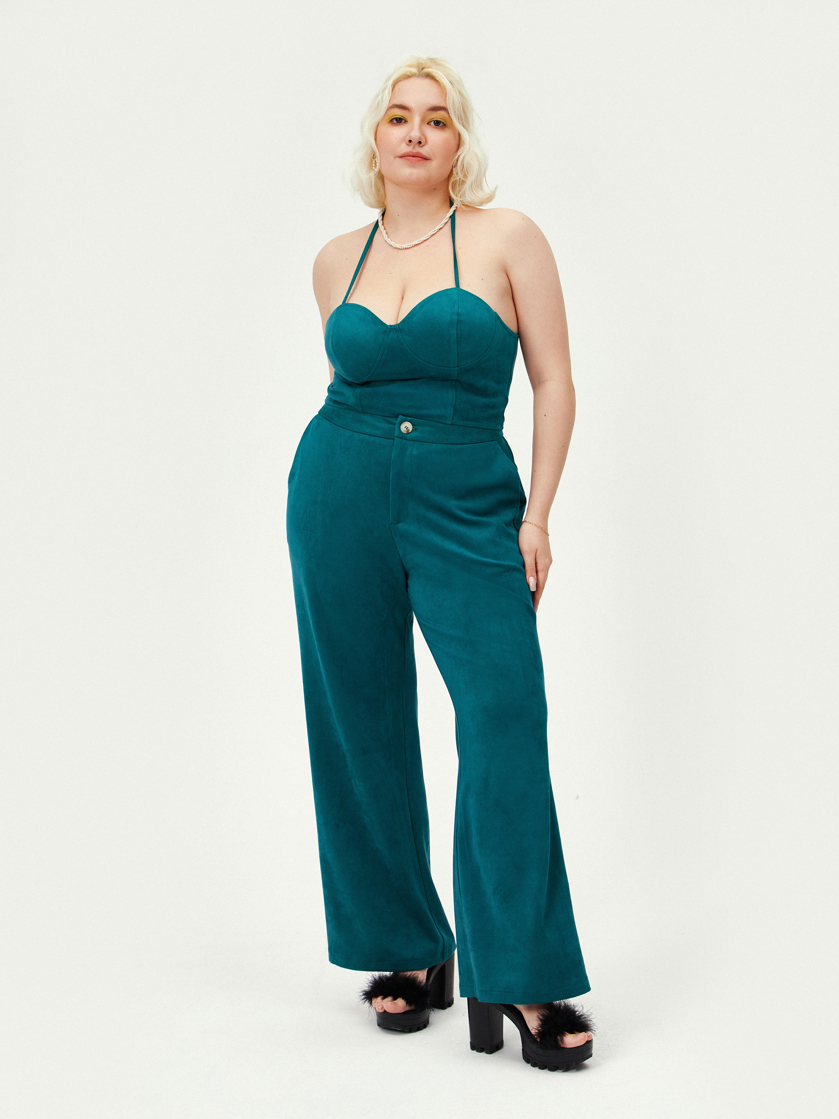 Plus size velvet pants fashion