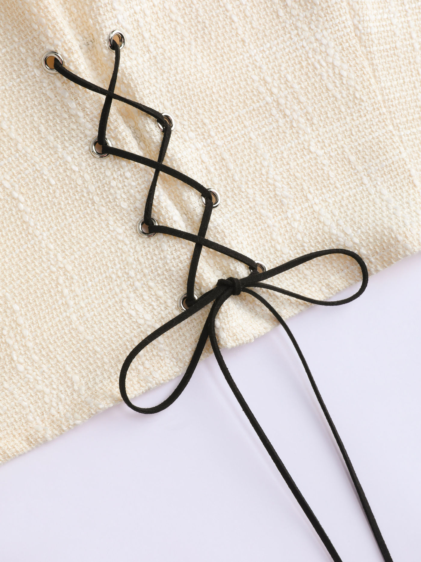 Knotted Linen Corset Top