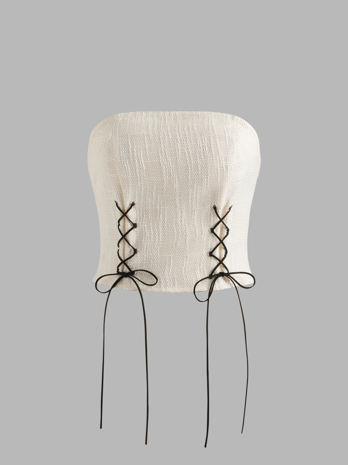 Knotted Linen Corset Top