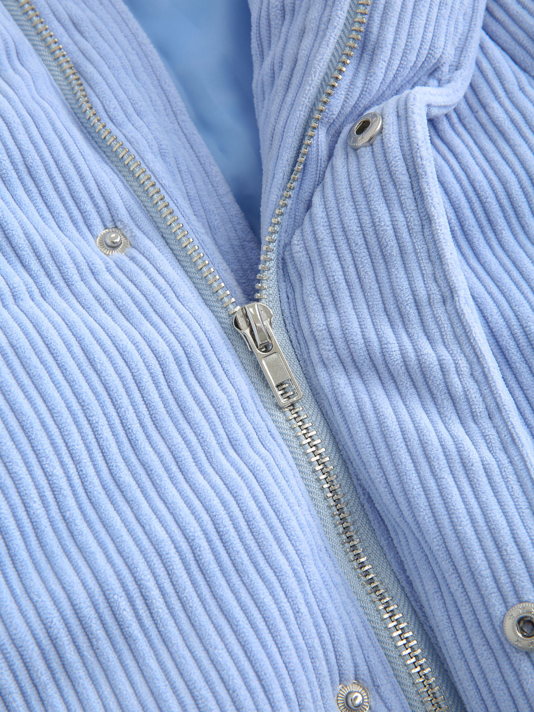 Solid Corduroy Puffer Coat