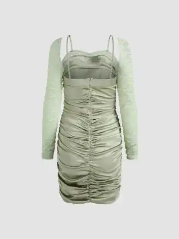 Minikleid mit floraler Spitze