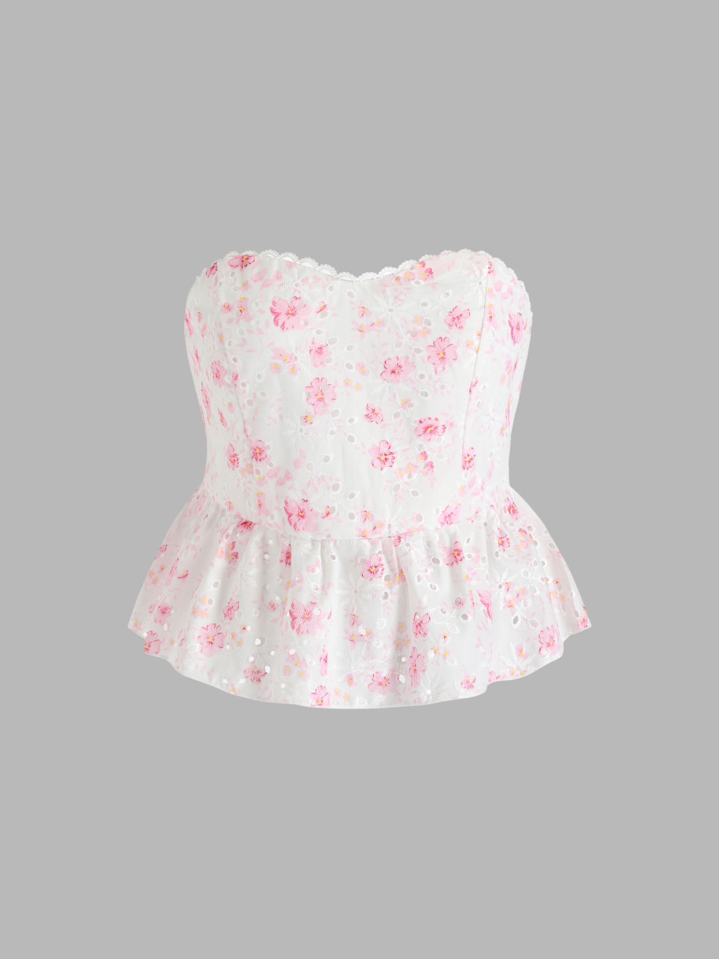 Floral Lace Corset Tank Top