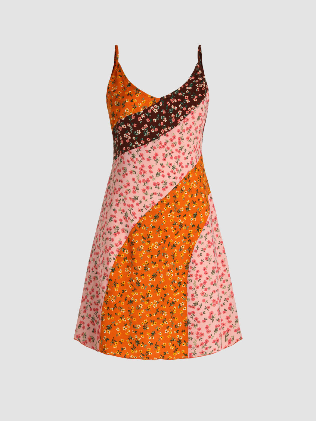 Ditsy Floral Patchy Mini Dress
