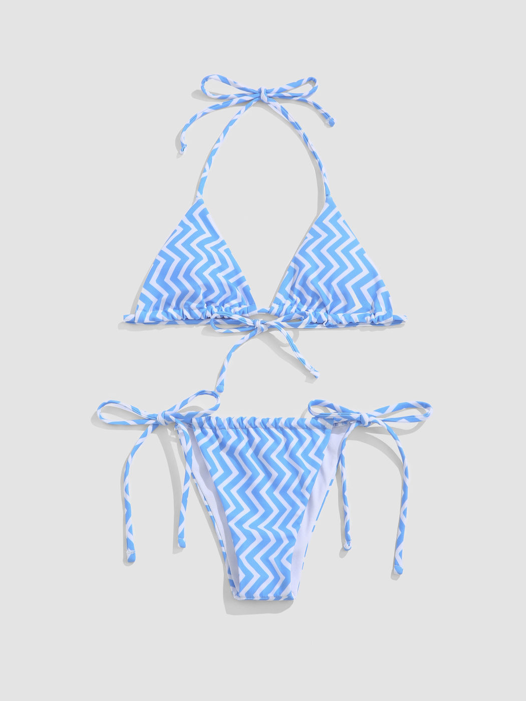 Chevron-Druck Träger Bikini-Set