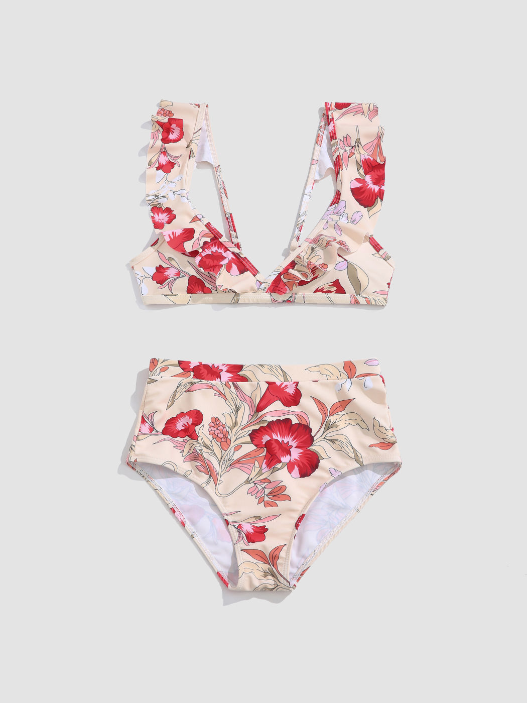 Vacation Mode Floral Two Piece Bikini Set