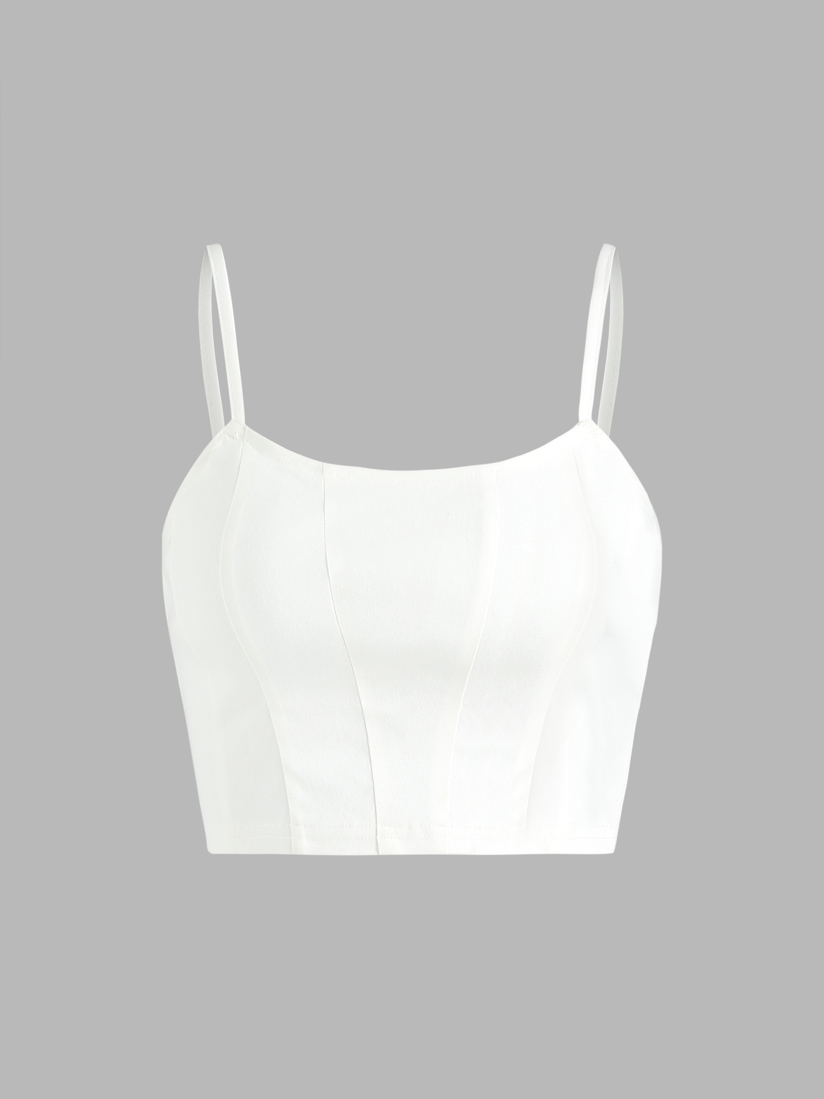 Solid Basic Corset Tank Top - Cider