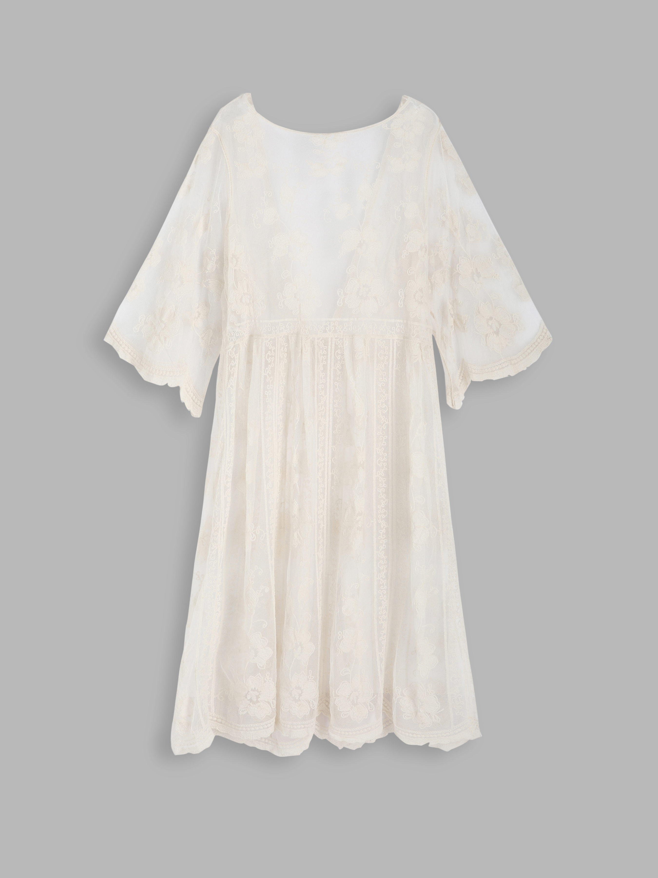 Lace Hollow Out Kimono