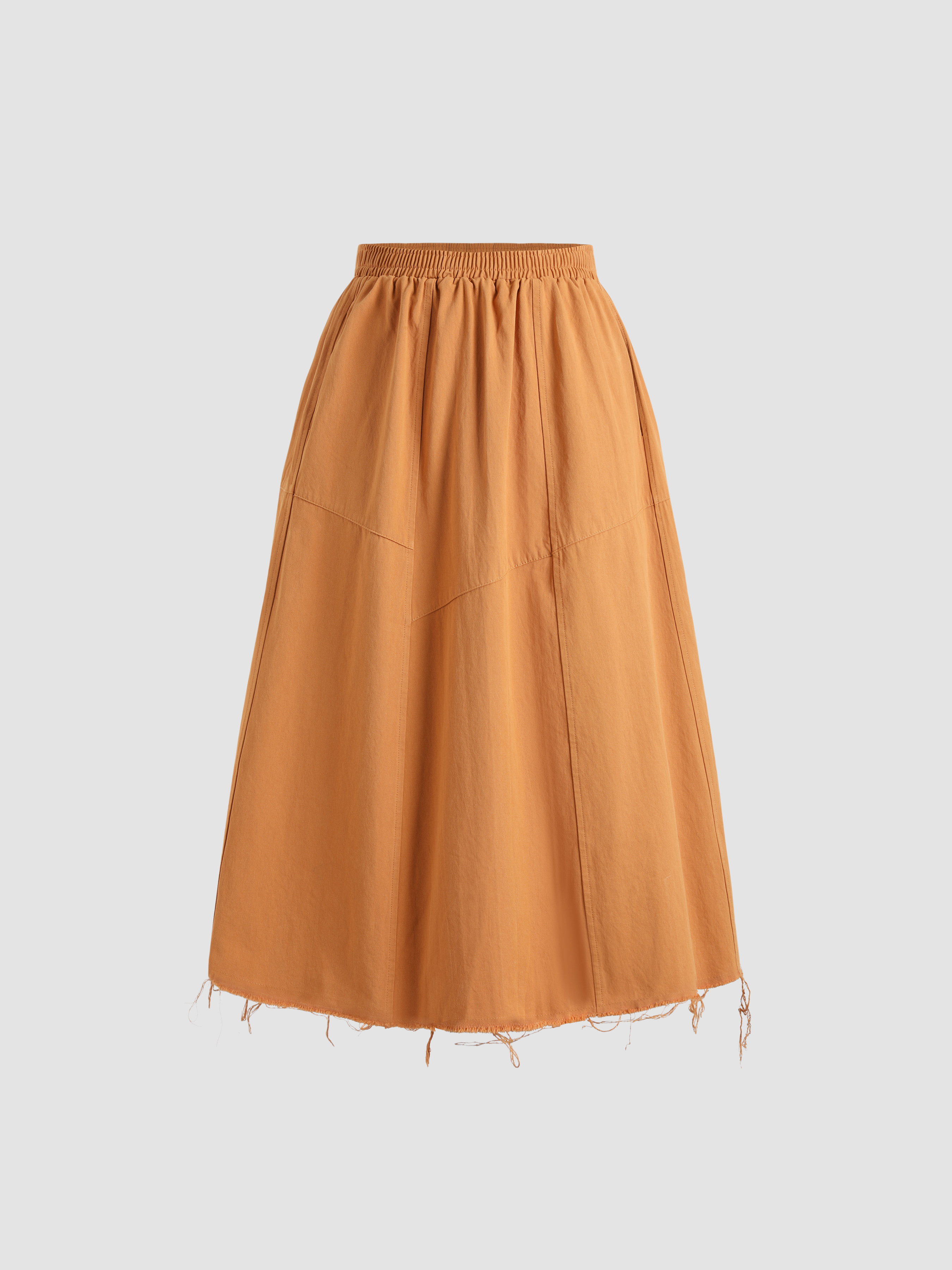 Ginger Elasticated Midi Skirt Cider