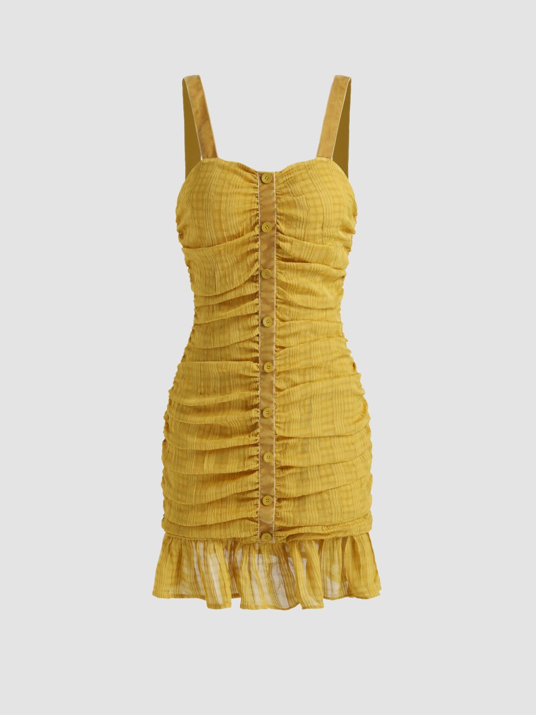 Festes Minikleid mit Rüschen