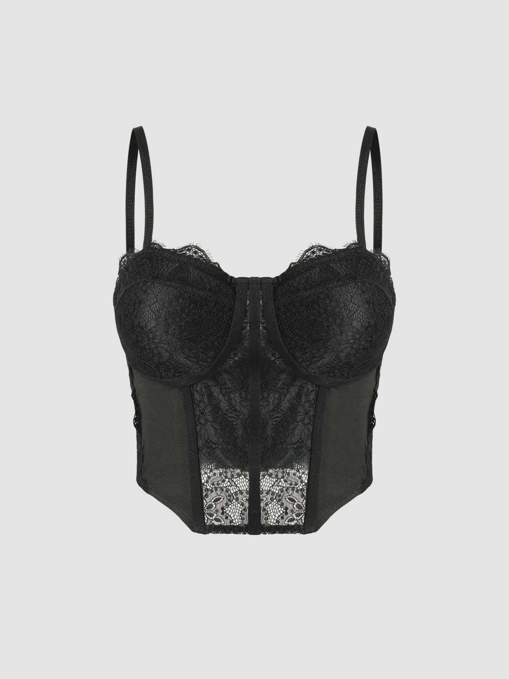 Floral Lace Corset Crop Tank Top