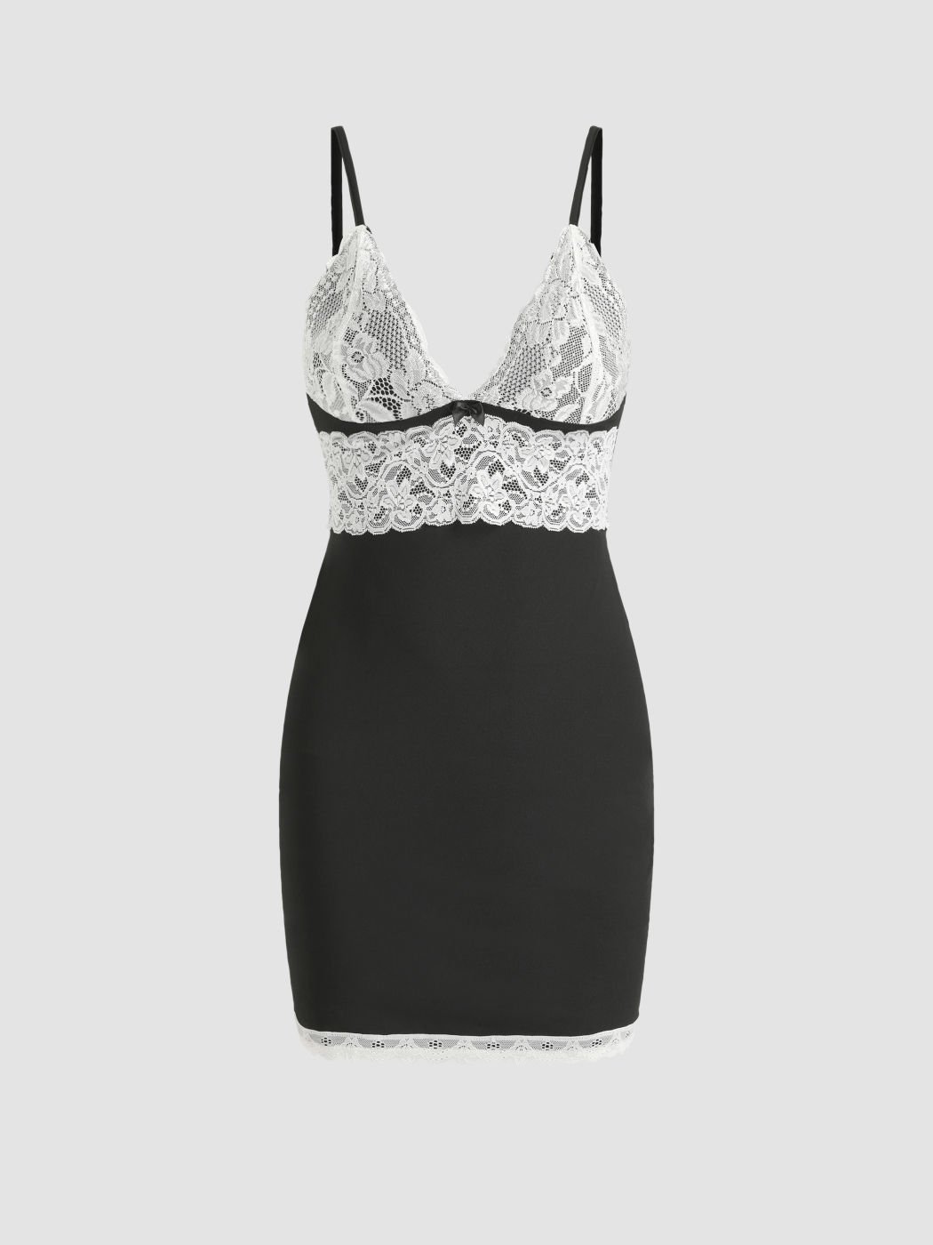 Floral Lace Patchy Mini Dress