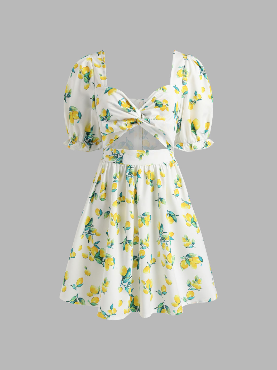 Harvest Lemon Geknotetes Minikleid mit Aussparungen