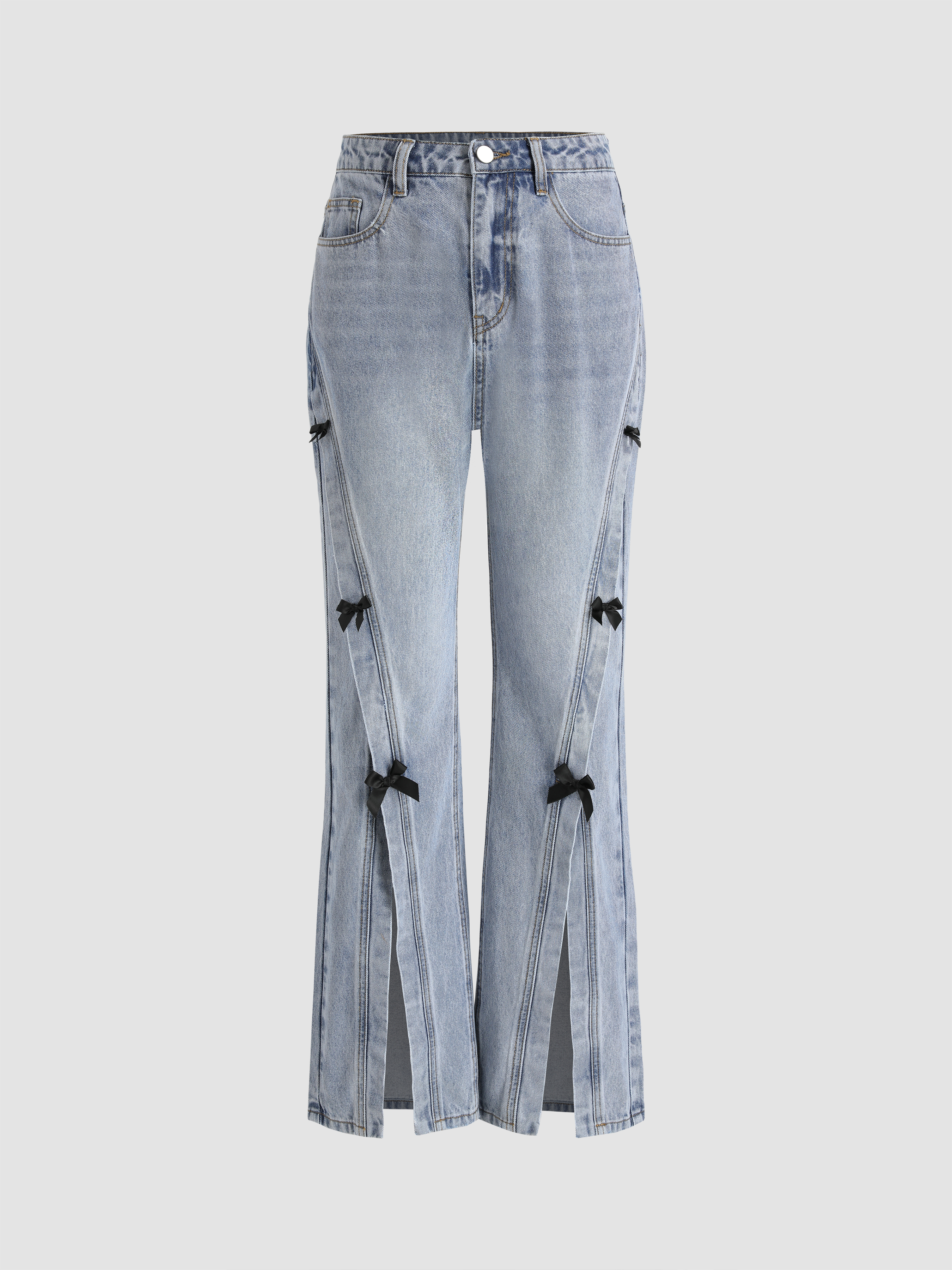 Jeans hot sale con fiocco