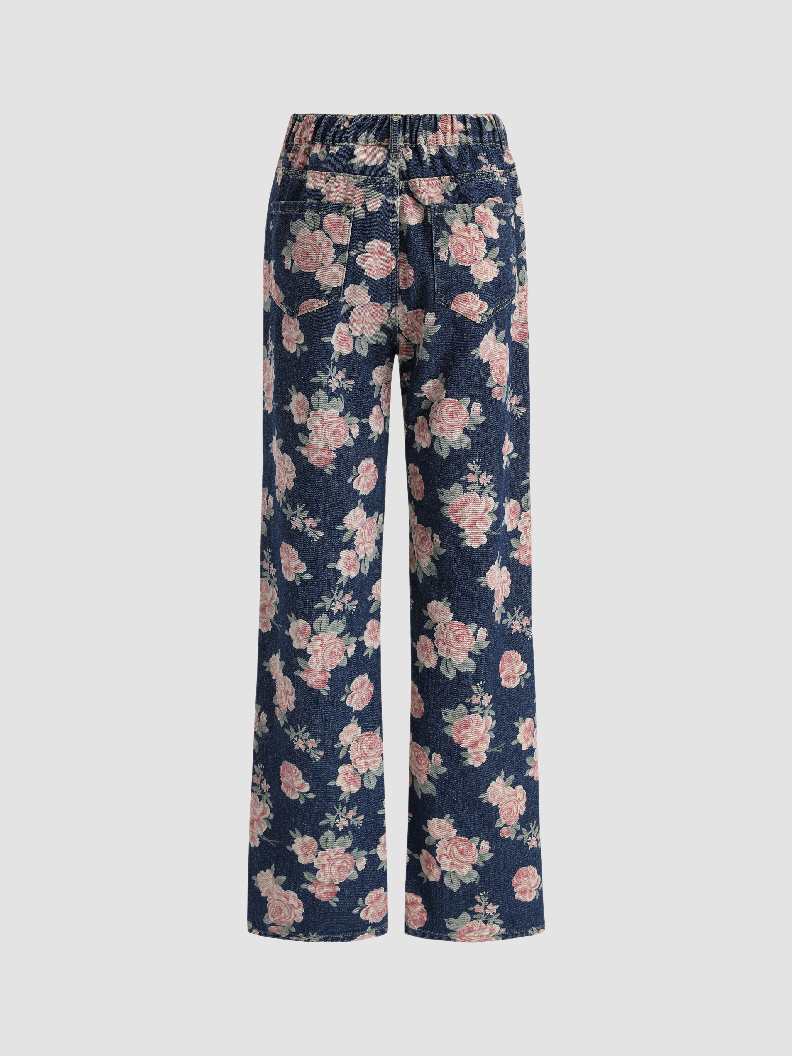 送料関税込 【DND4DES】 Floral Print Denim Pants Floral Pants Denim 【DND4DES】 Print 送料関税込