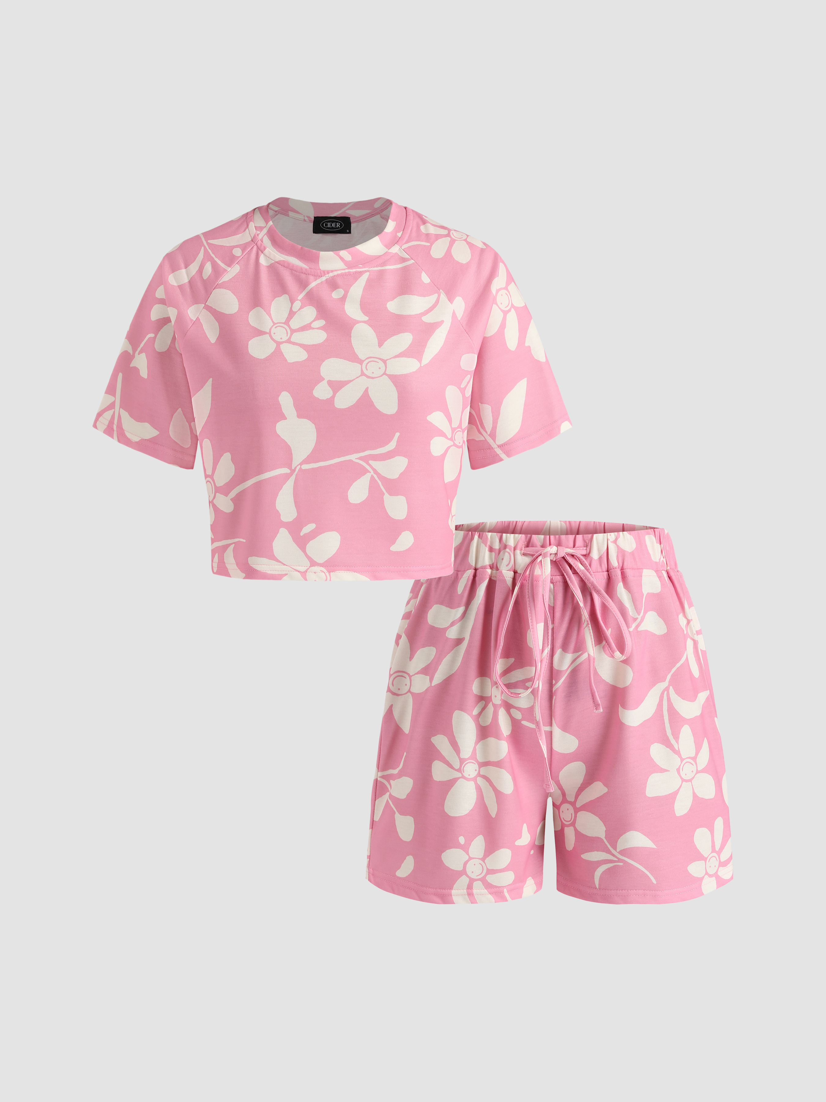 Floral Crop Top / Shorts Set, cute & little