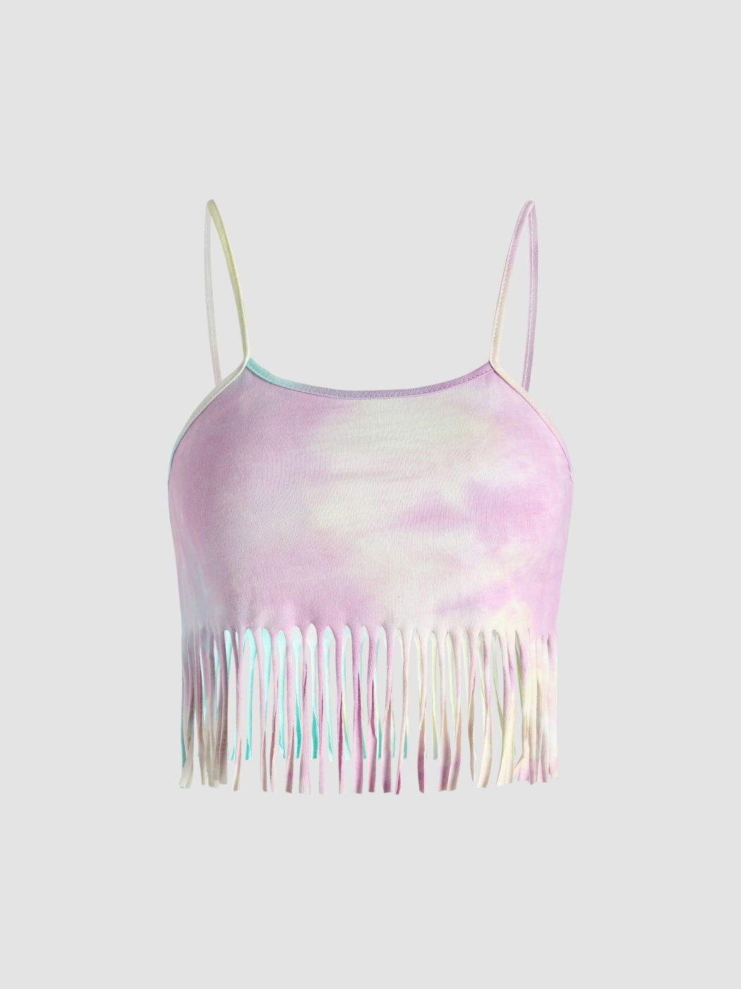 Tie Dye Tassel Tank Top Cider