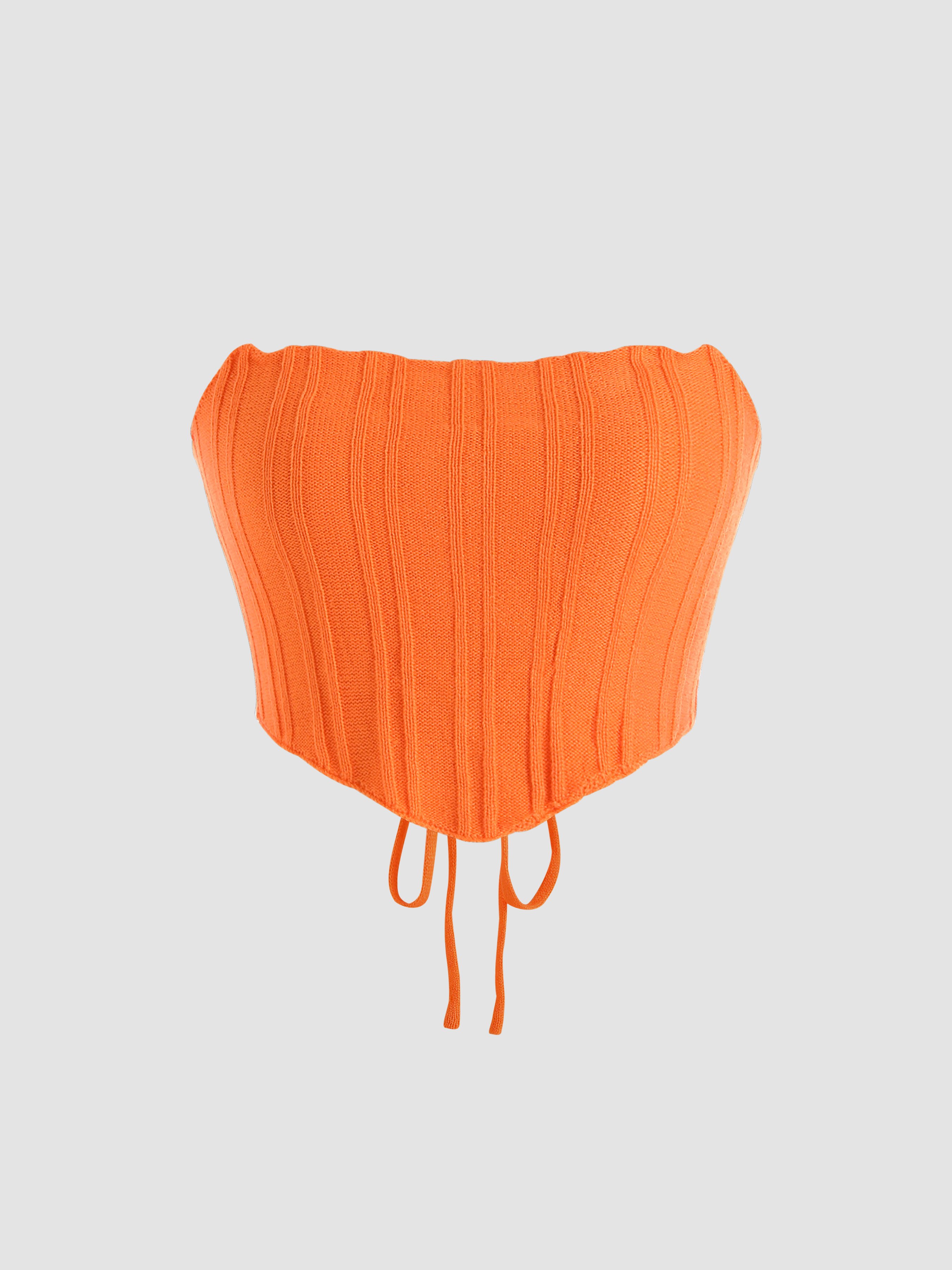 Lace Up Knit Corset Top