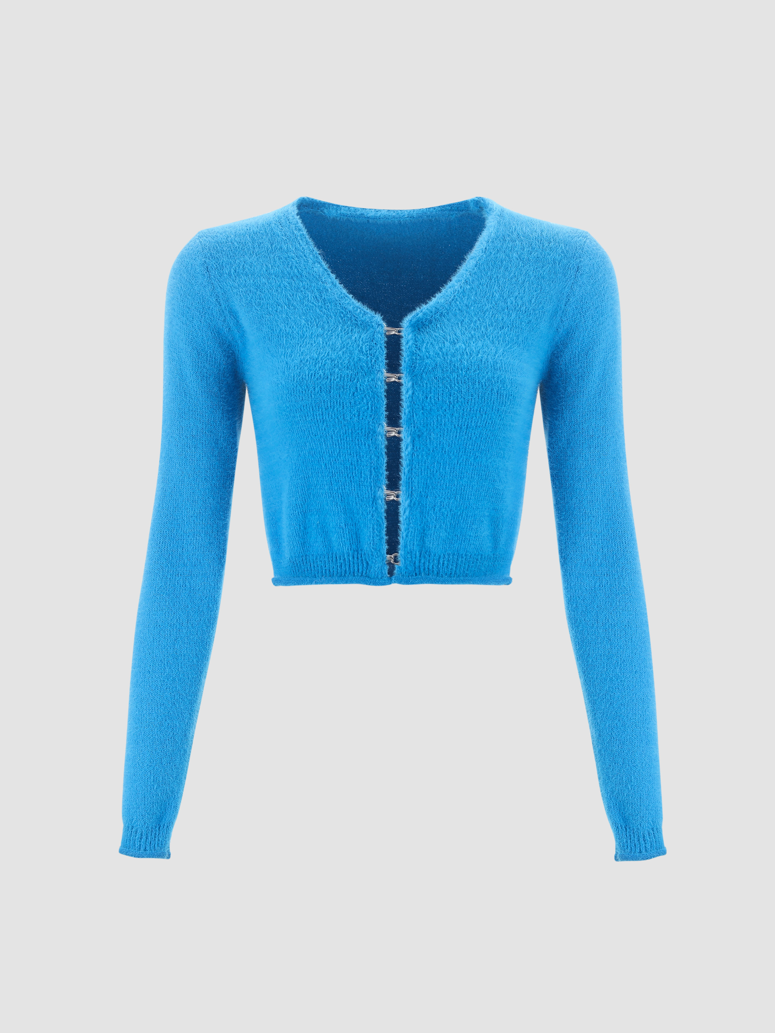 Blue fuzzy clearance cardigan