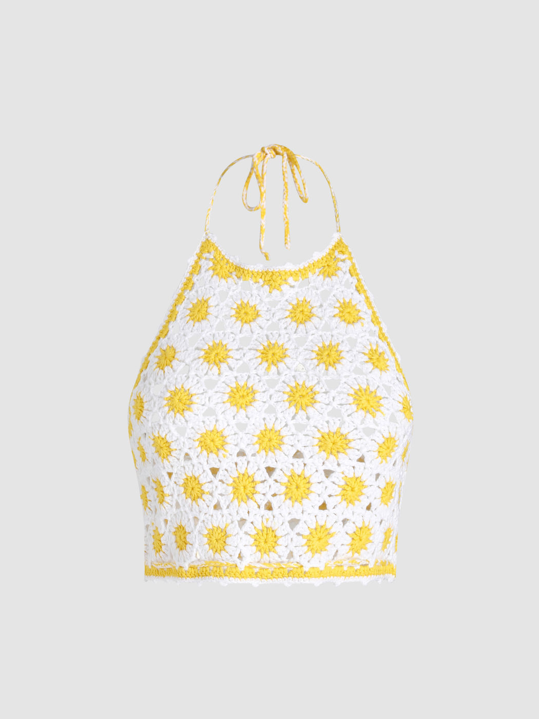 Floral Crochet Knit Top For Daily Casual