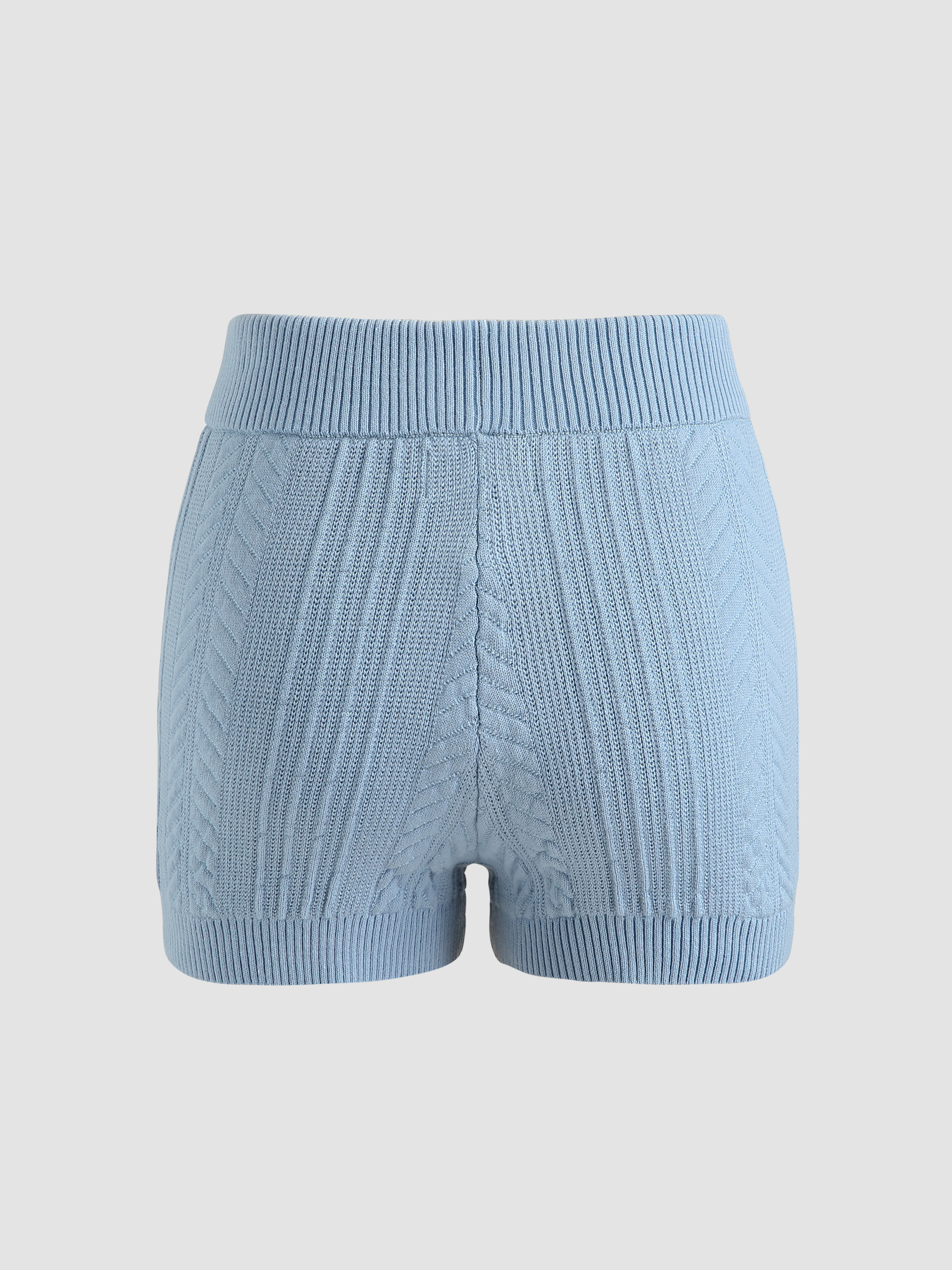 Blue knit sale shorts