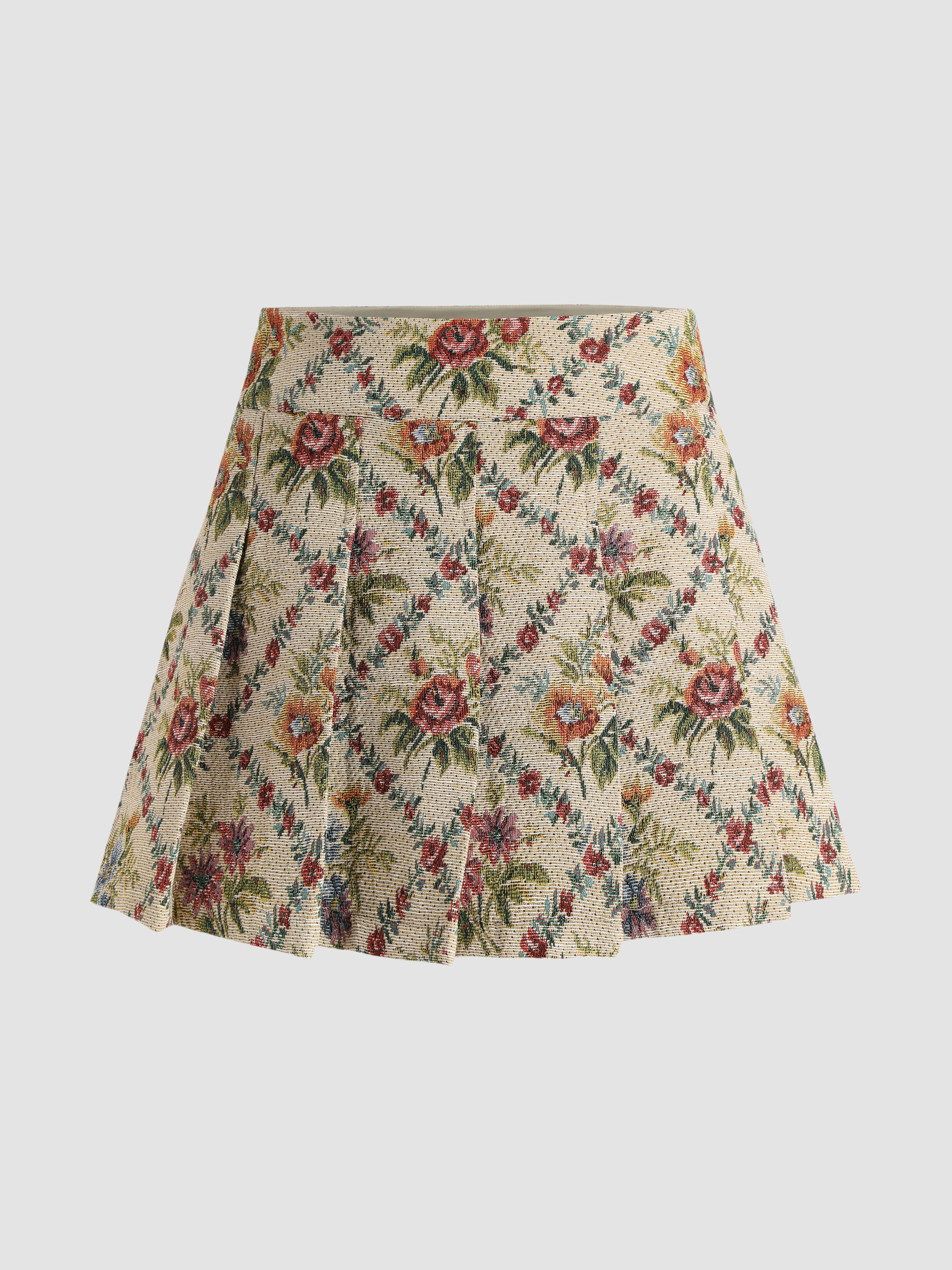 Floral pleated mini clearance skirt